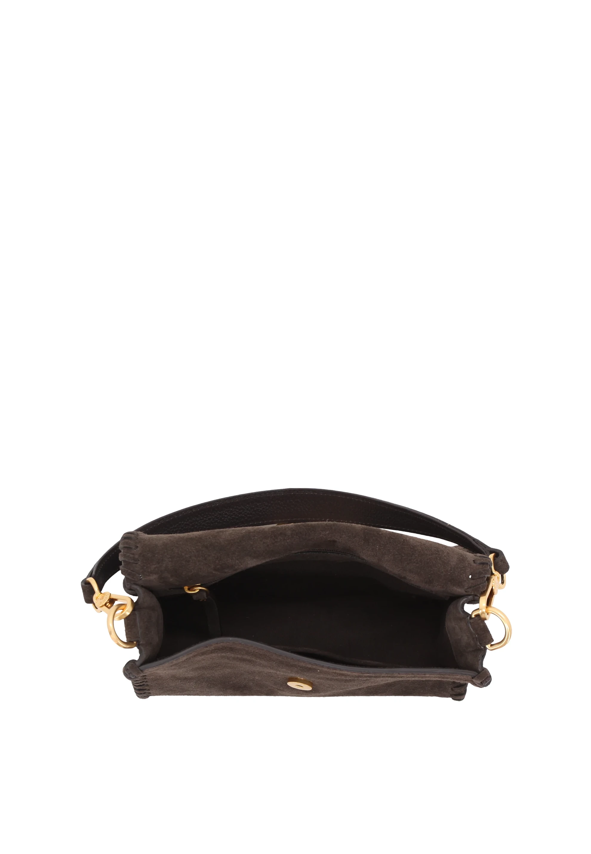 Schultertasche TEMI STITCH Leder Suede