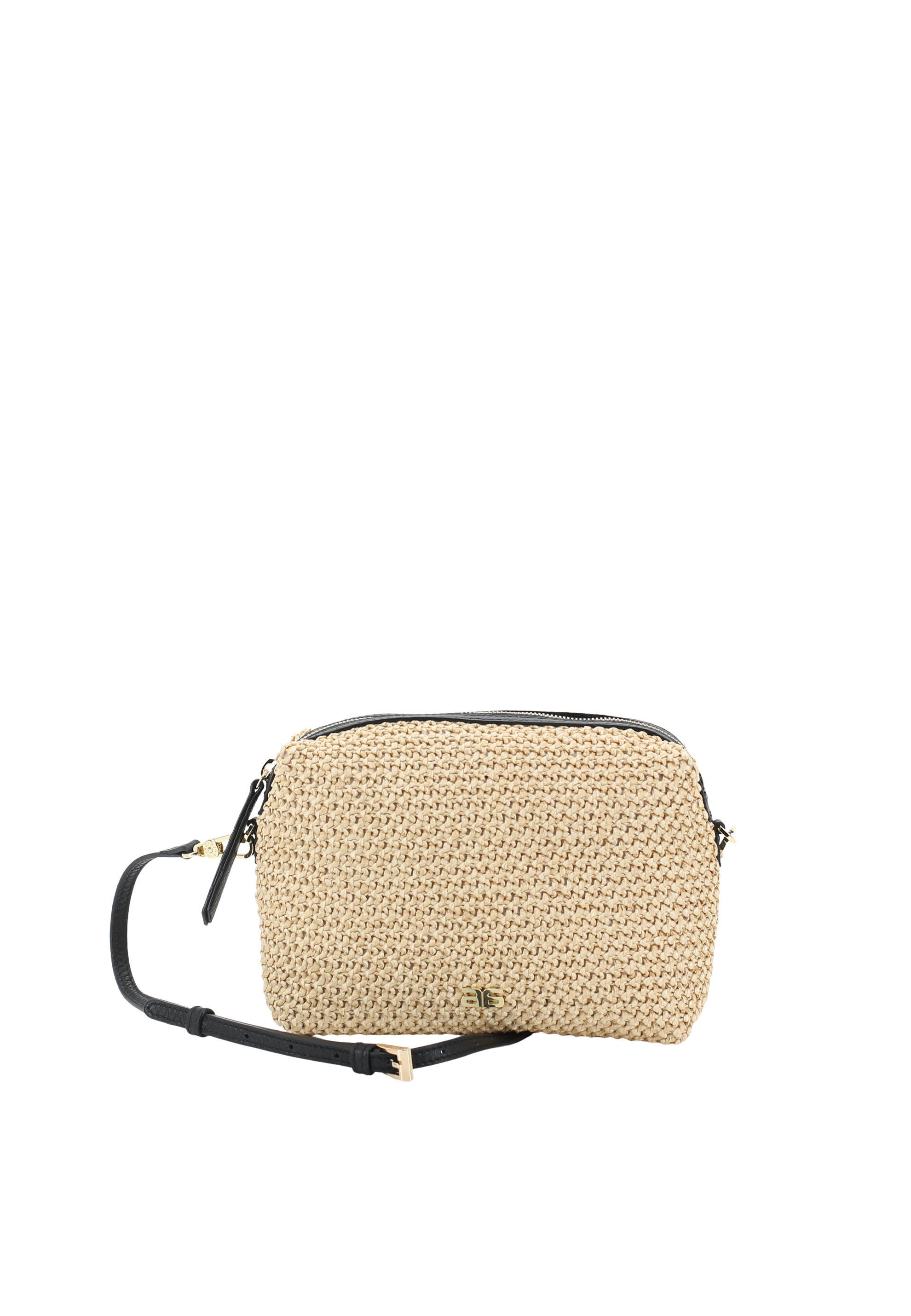 Umhängetasche KAIA Raffia Maglia/Leder