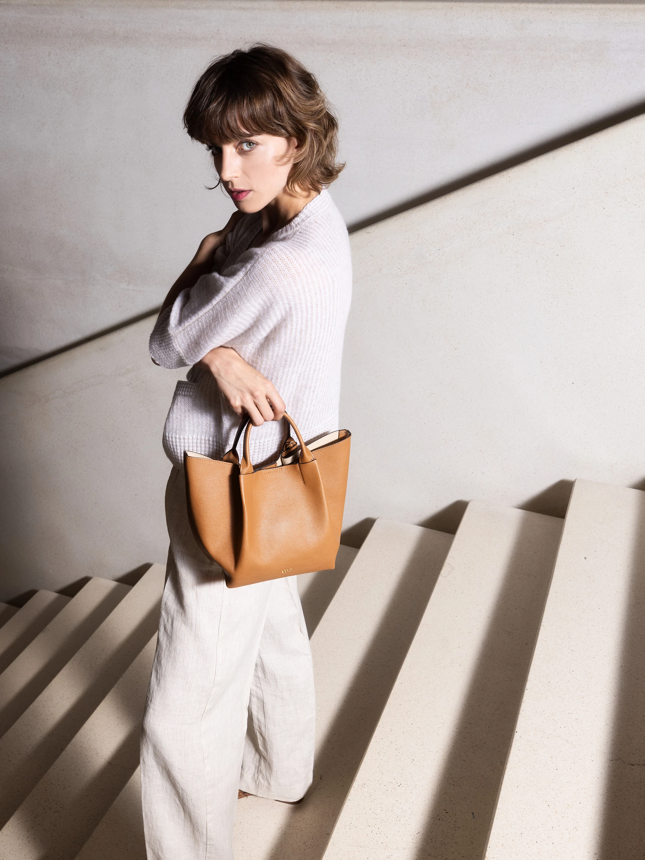 Shopper ESSENTIAL small Leder Agave