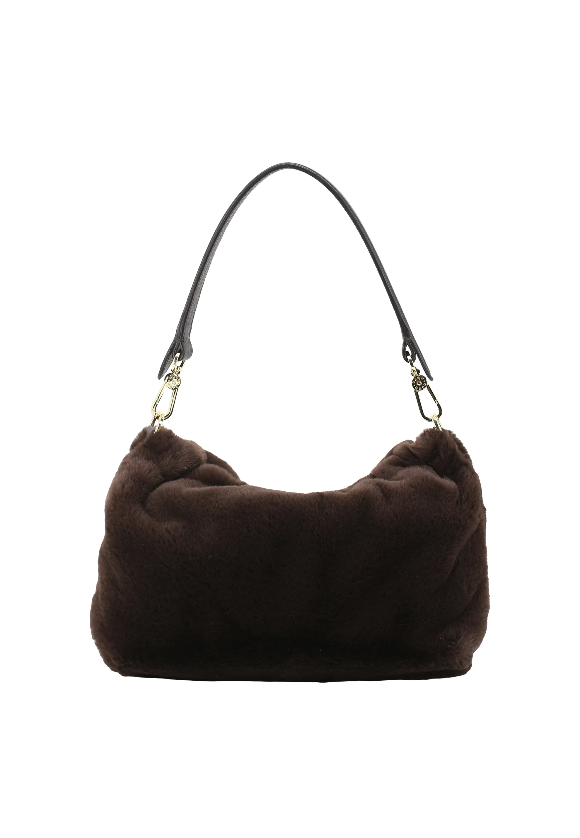 Schultertasche TEMI medium Leder Eco Fur