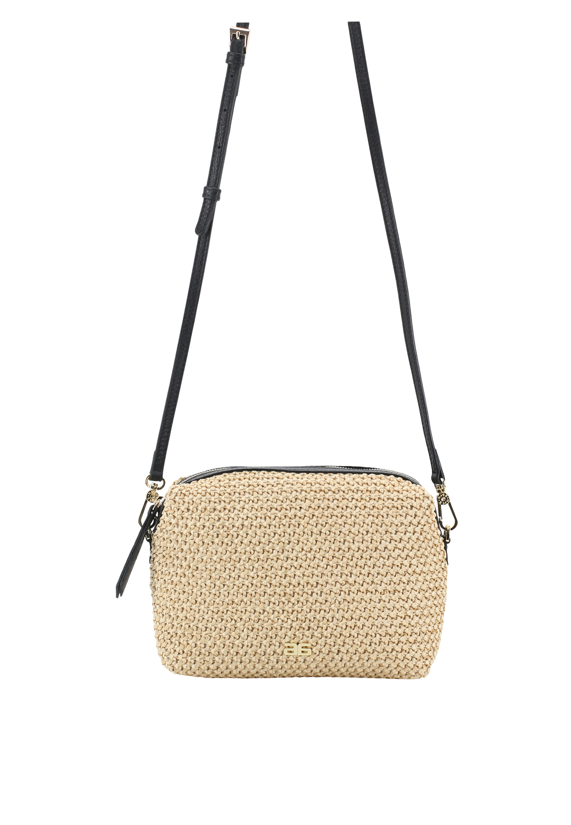 Umhängetasche KAIA Raffia Maglia/Leder