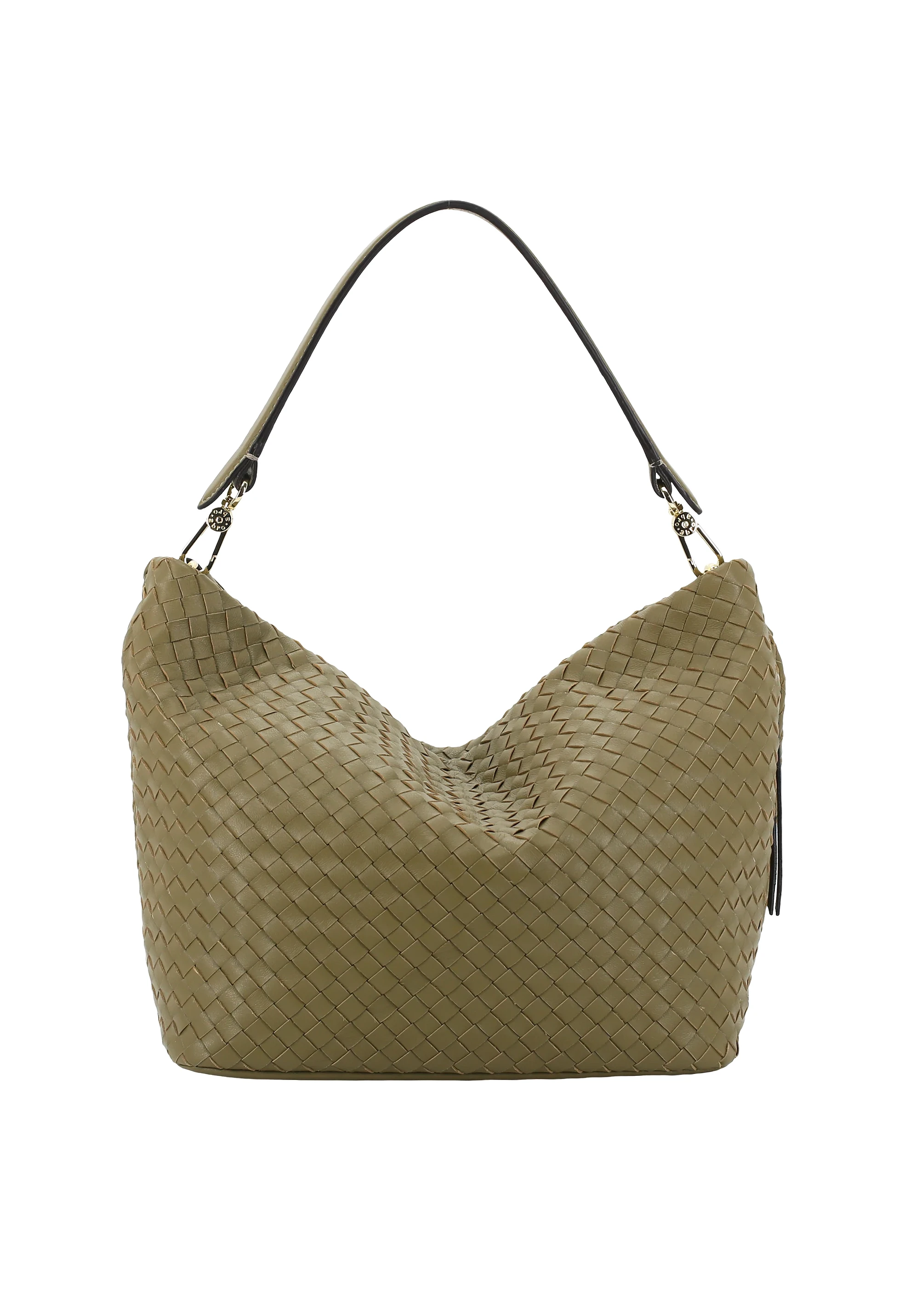 Sacca EBONY Pelle Piuma Weaving