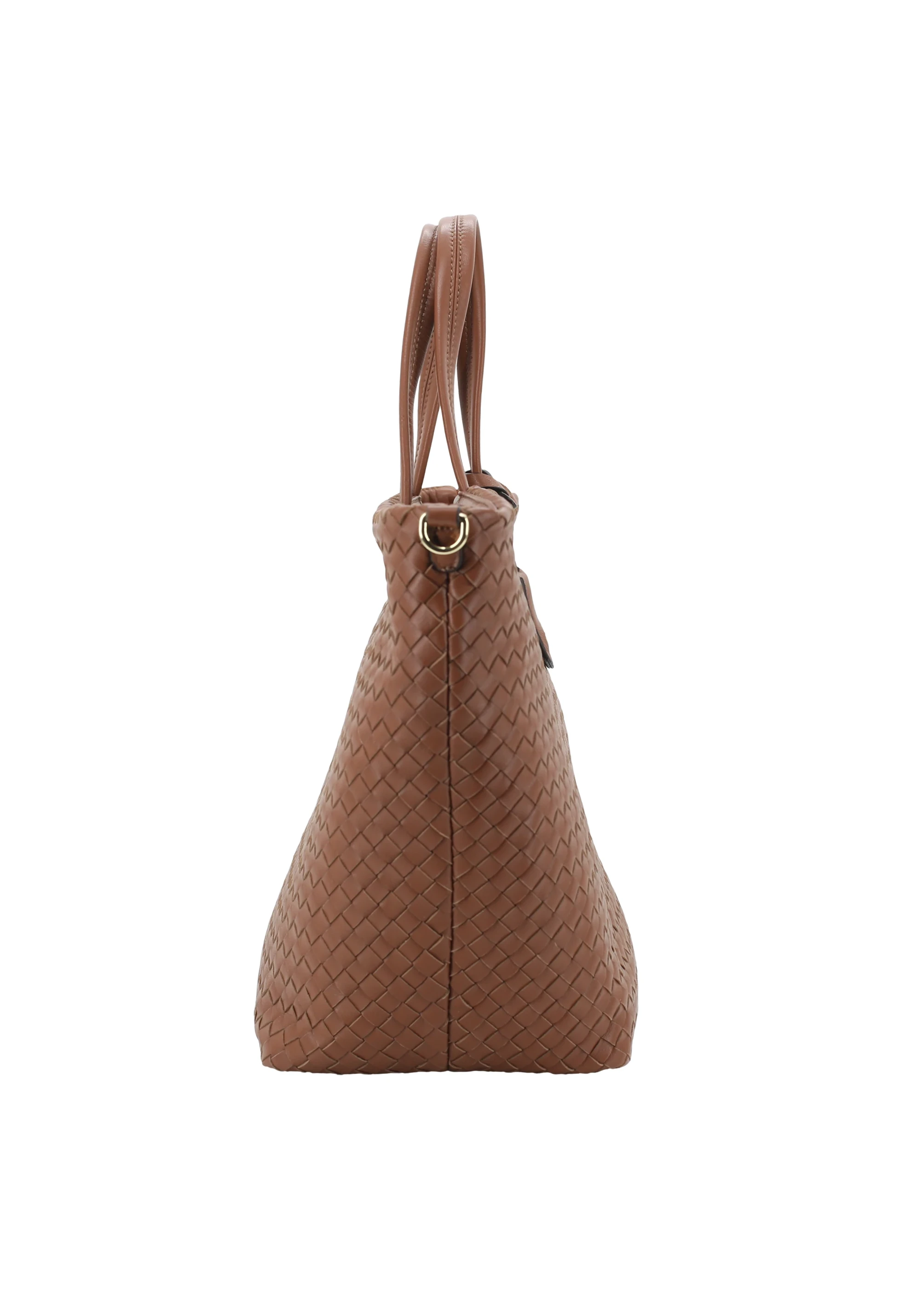 sac shopping ALBA Cuir Piuma Weaving