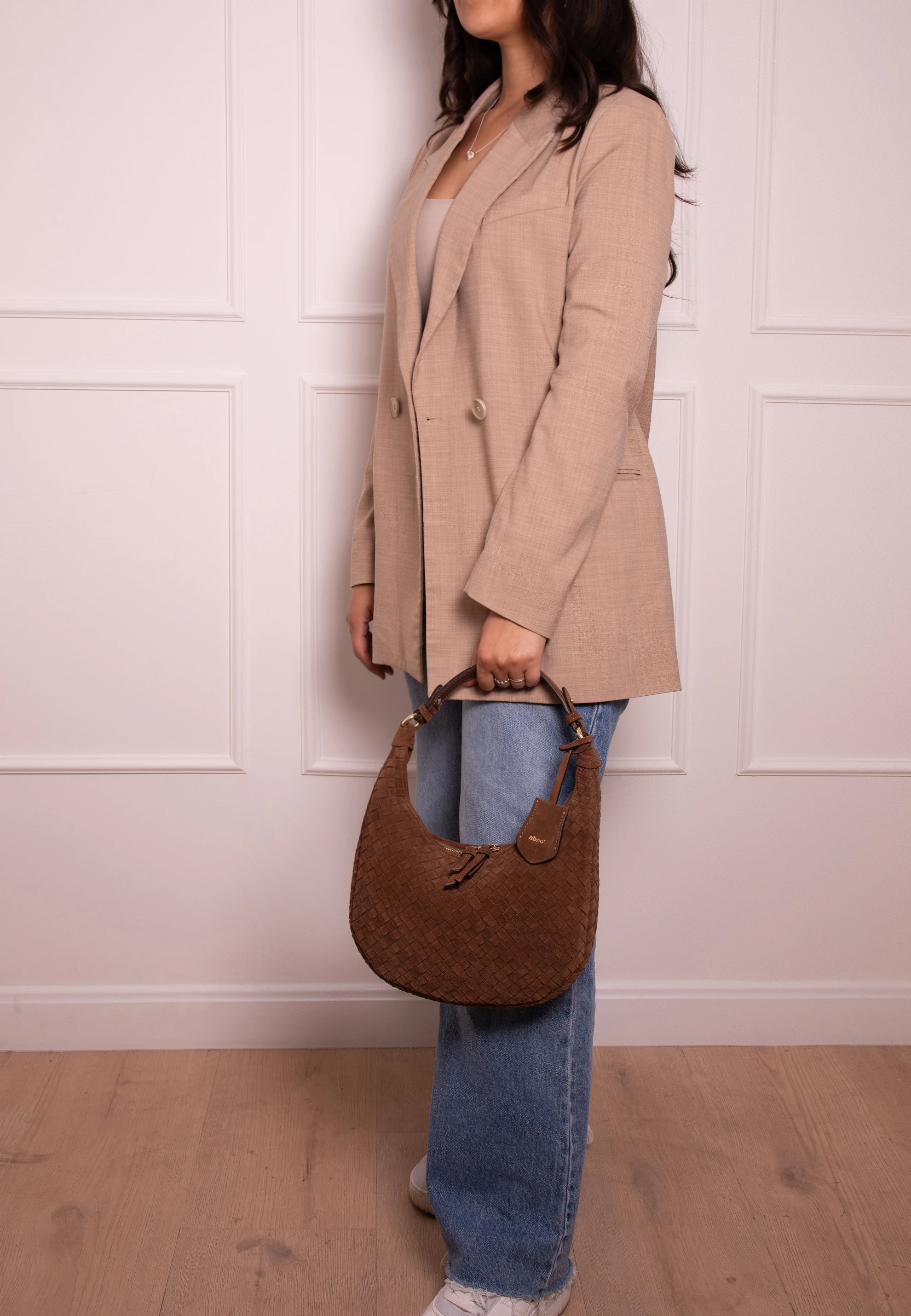 Sacca NANA mini Pelle Suede woven