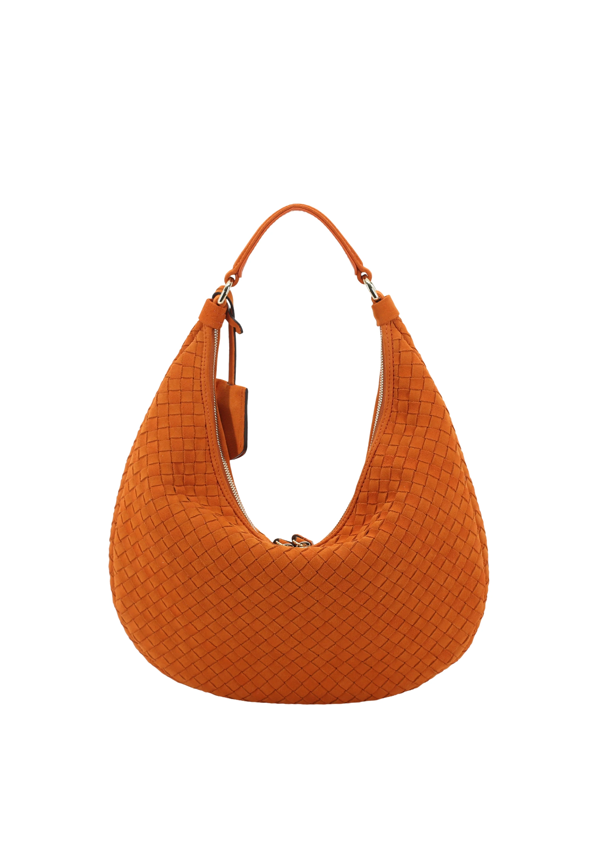 Beutel NANA small Leder Suede weaving