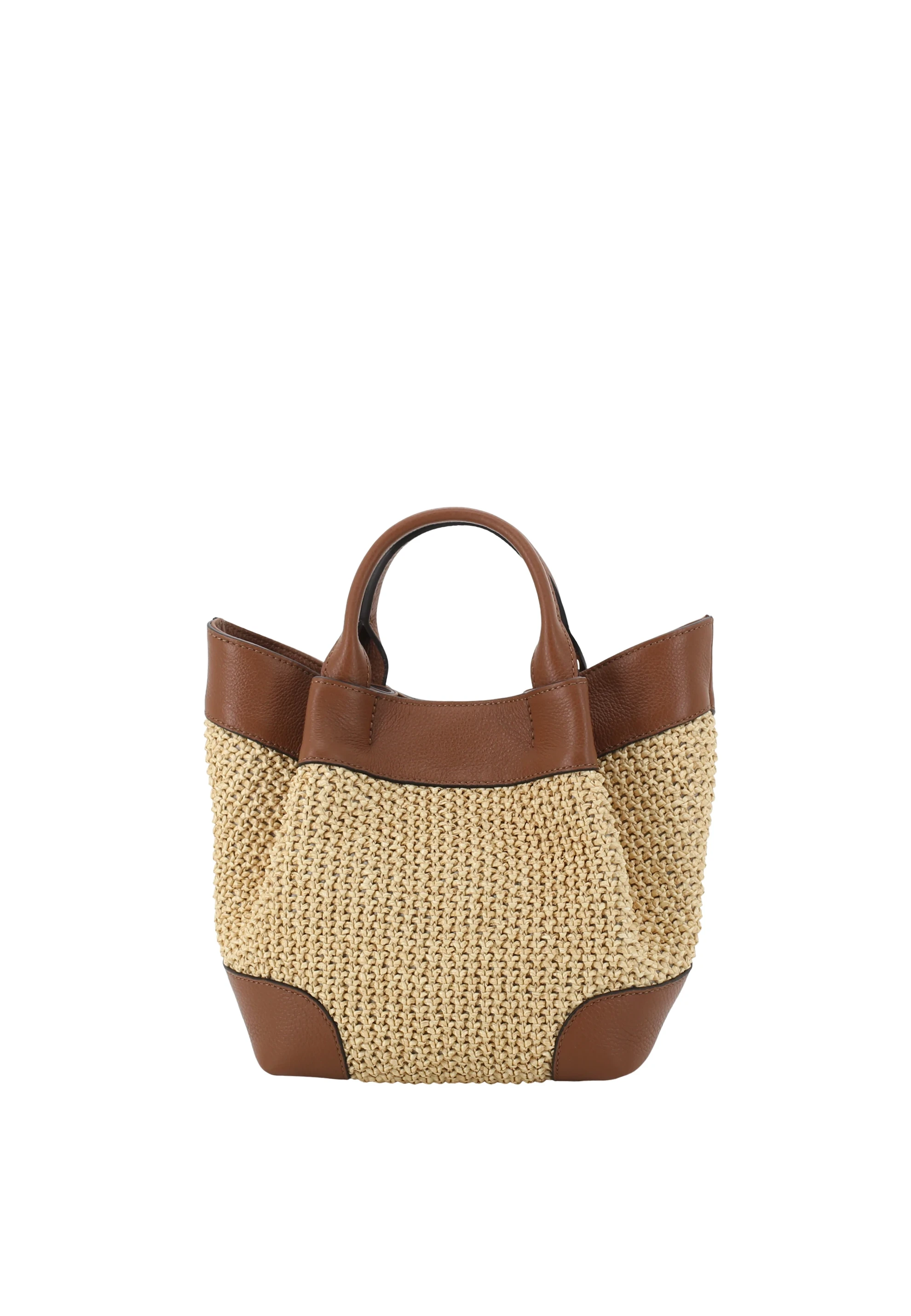 Shopping ESSENTIAL small Raffia Maglia/pelle
