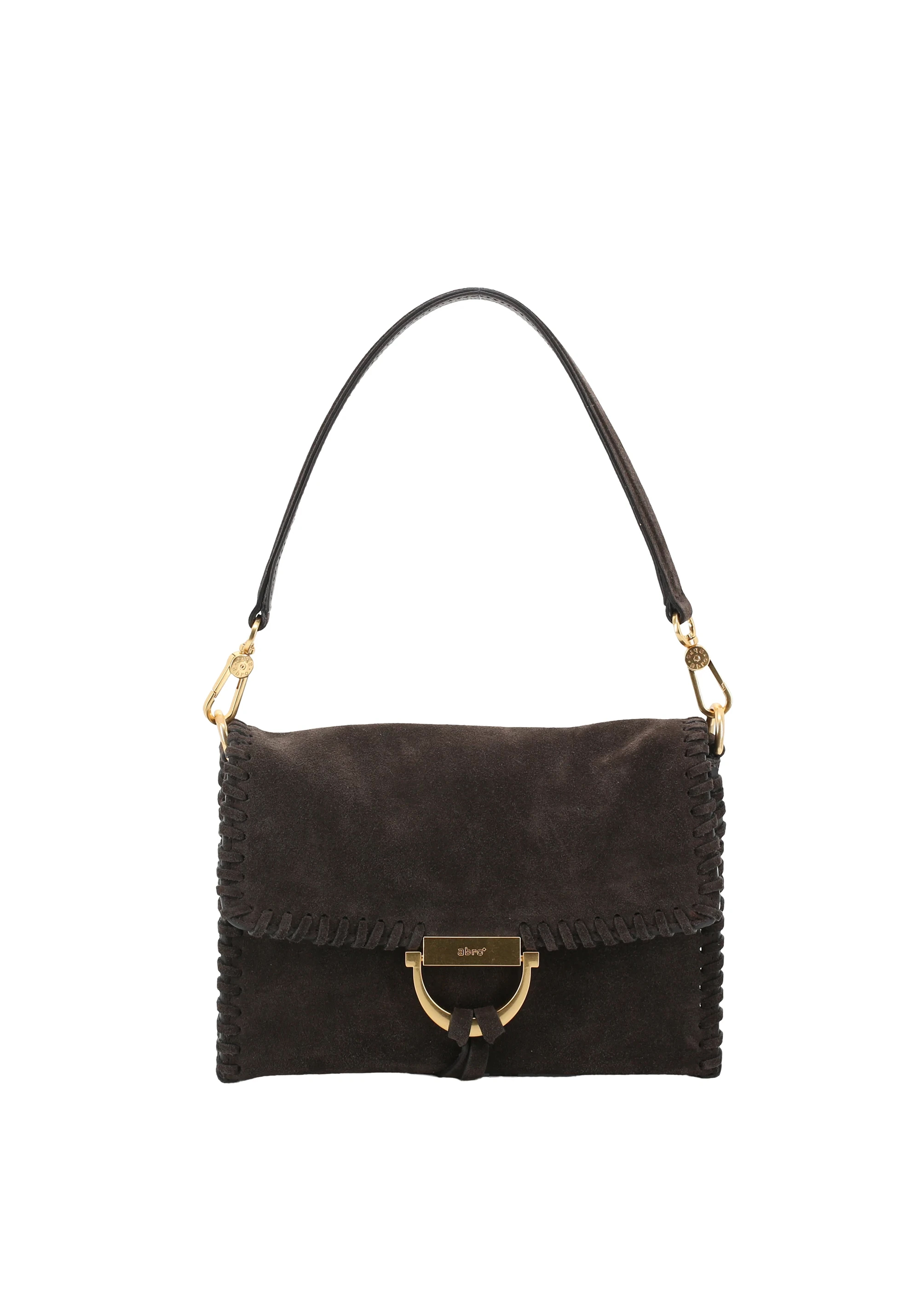 Schultertasche TEMI STITCH Leder Suede