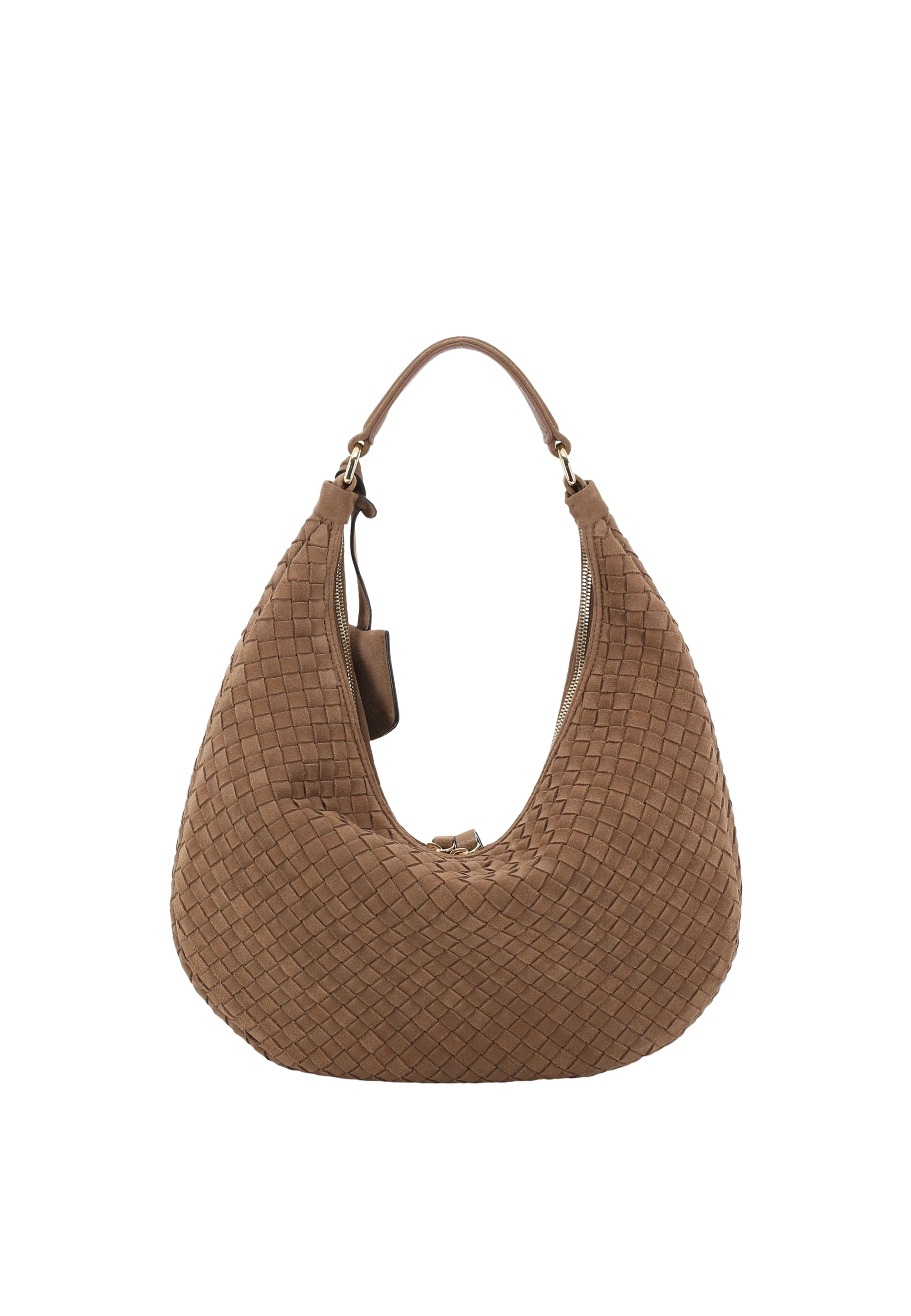 Beutel NANA small Leder Suede weaving