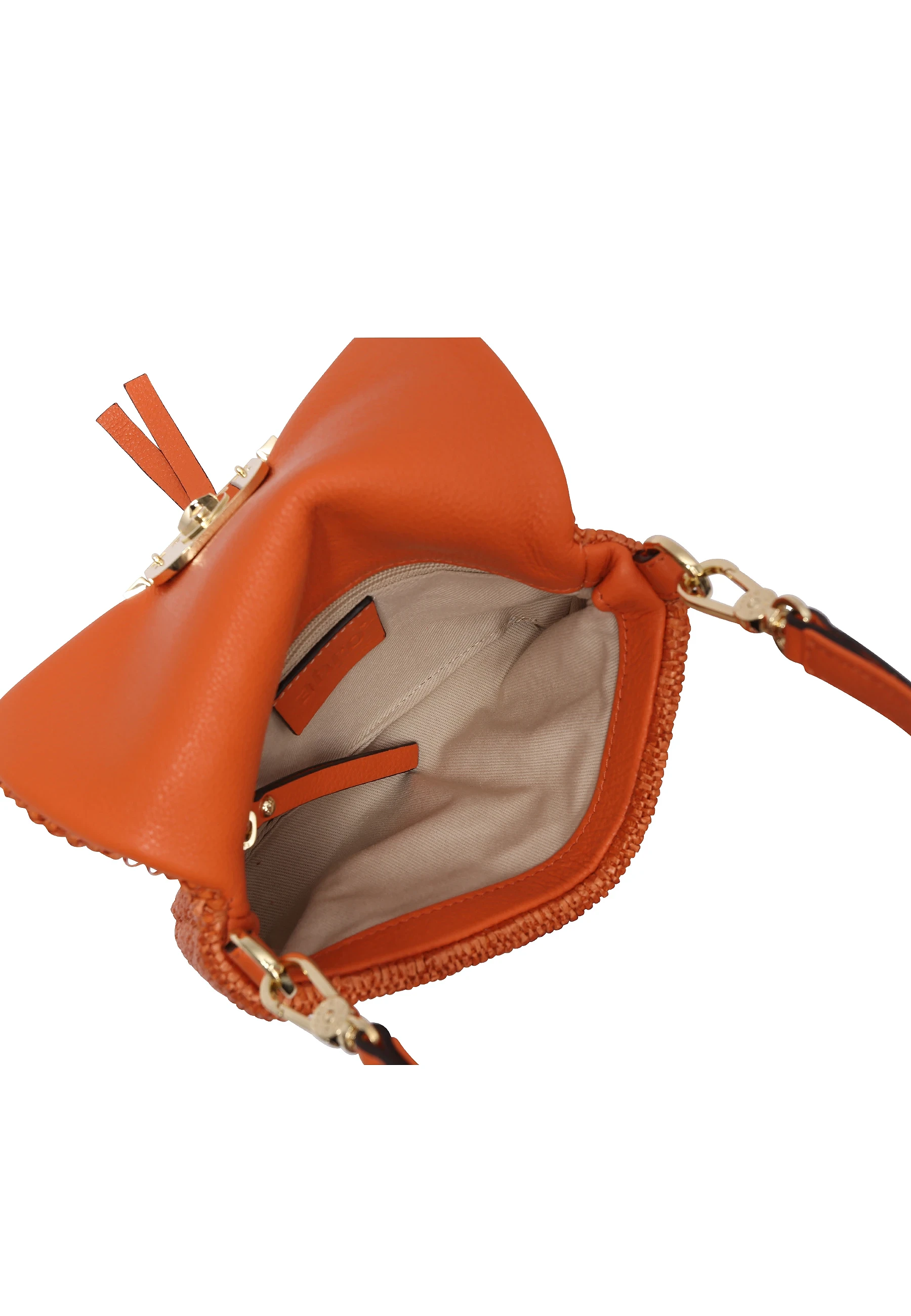 Shoulder bag TEMI Leather Raffia