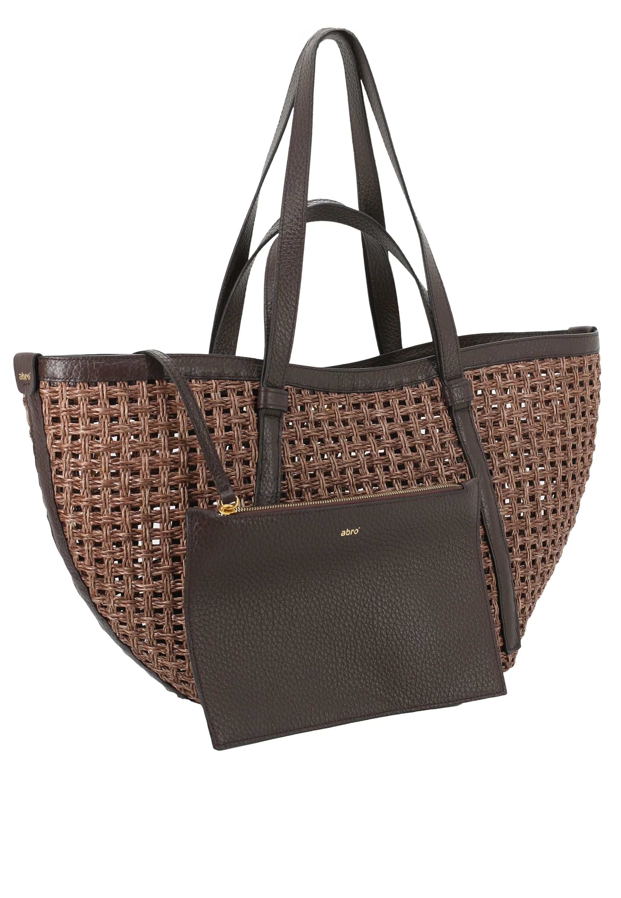 Shopper COSMO large Raffia/pelle