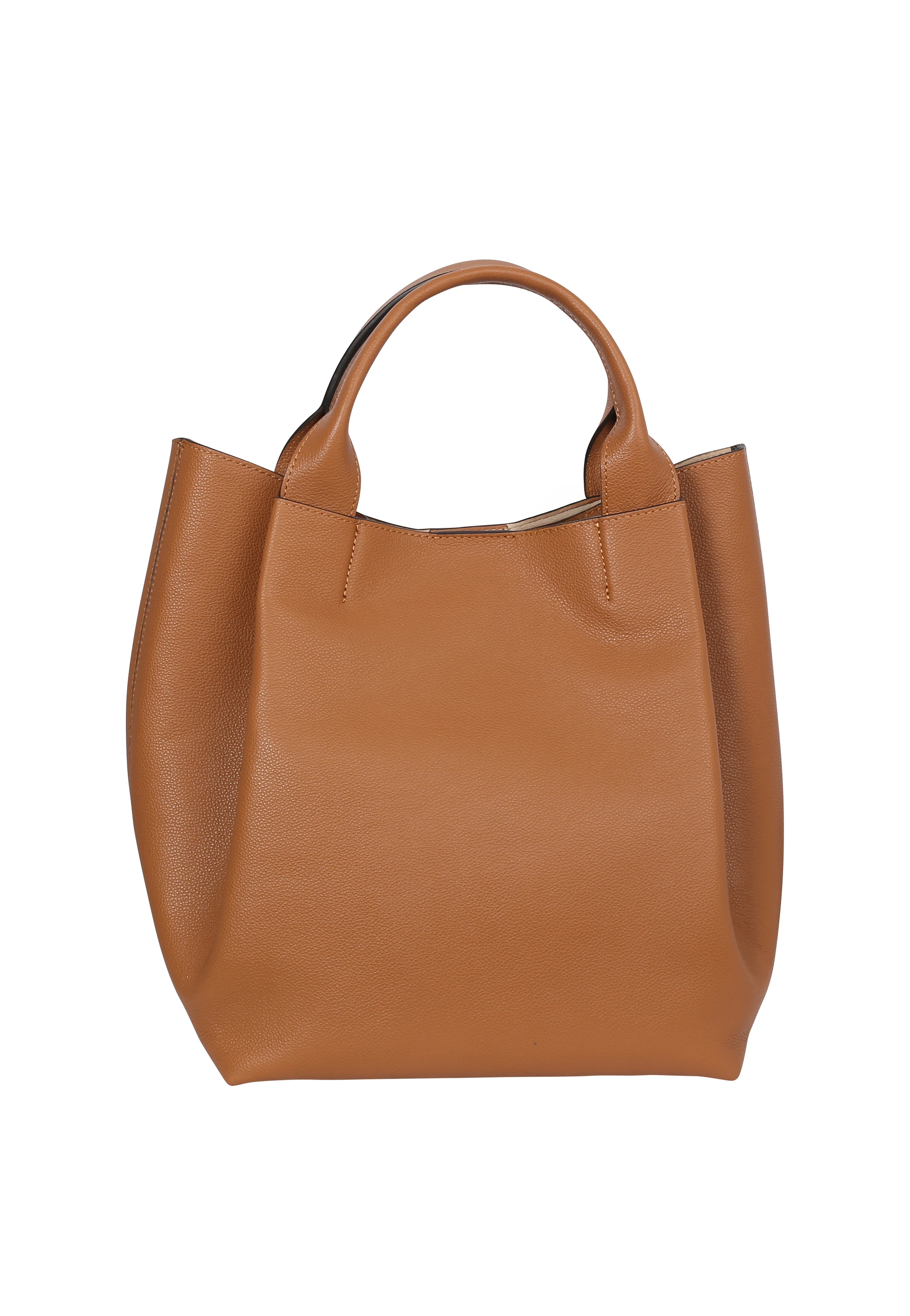 Sac shopping ESSENTAIL medium Cuir Agave