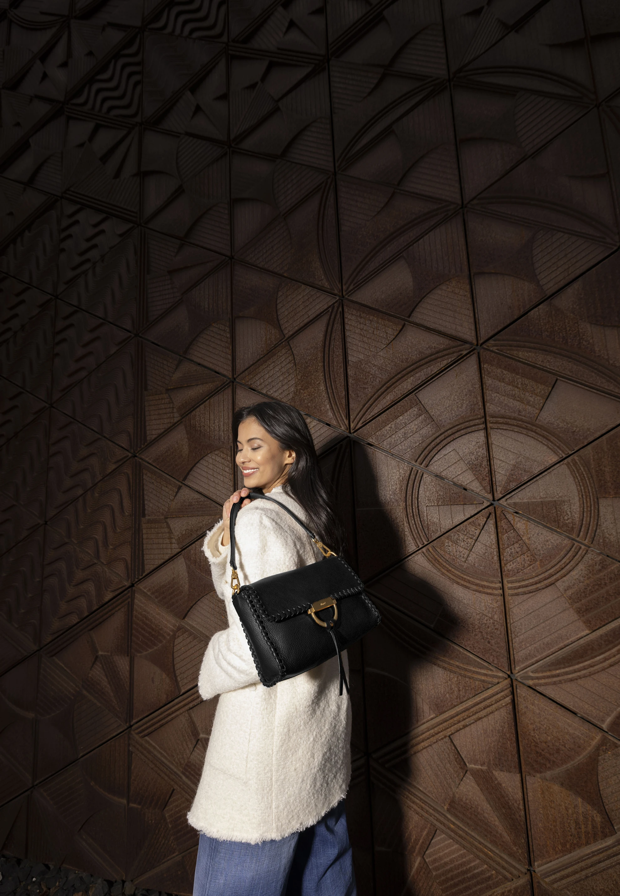 Shoulder bag TEMI STITCH Leather Dalia