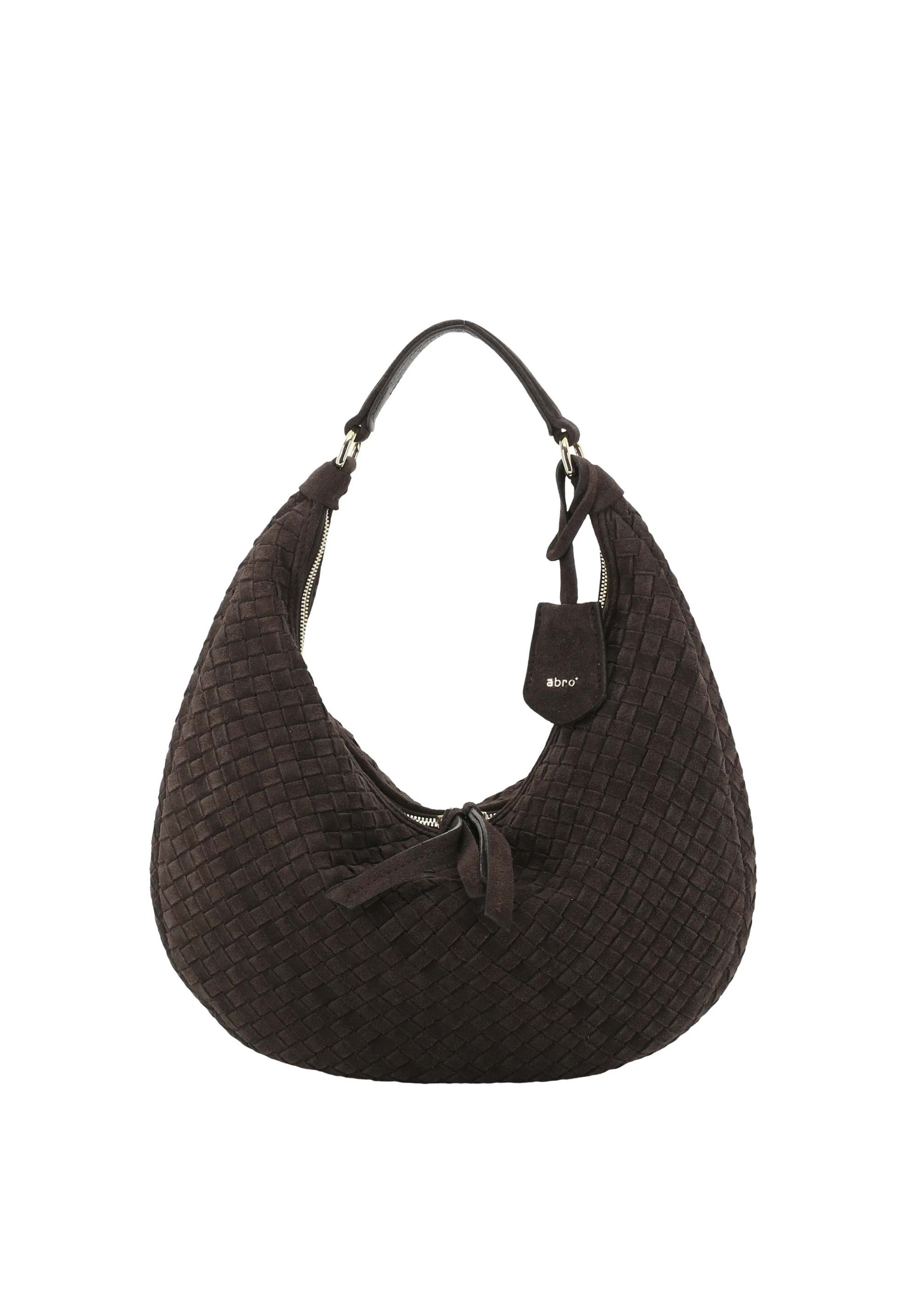 Beutel NANA small Leder Suede woven