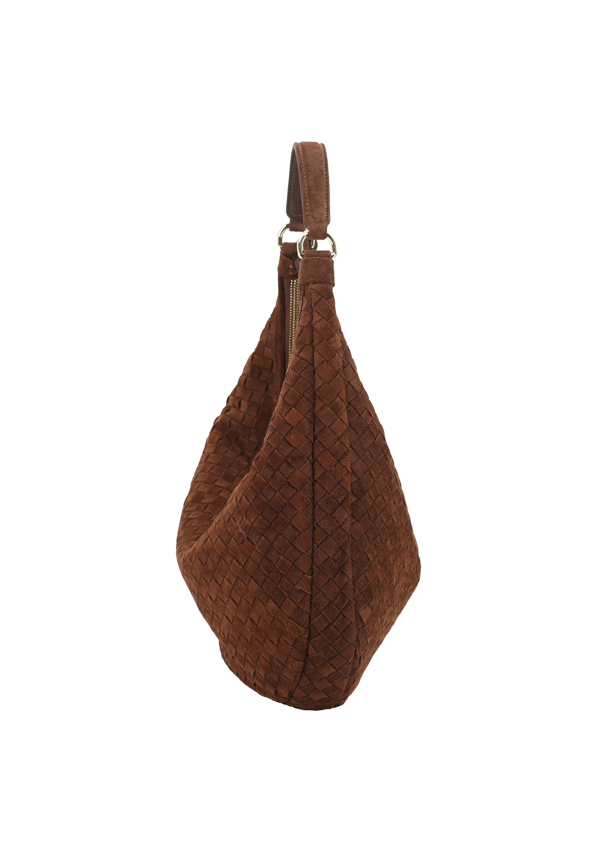 Bolso hobo NANA small Piel Suede woven