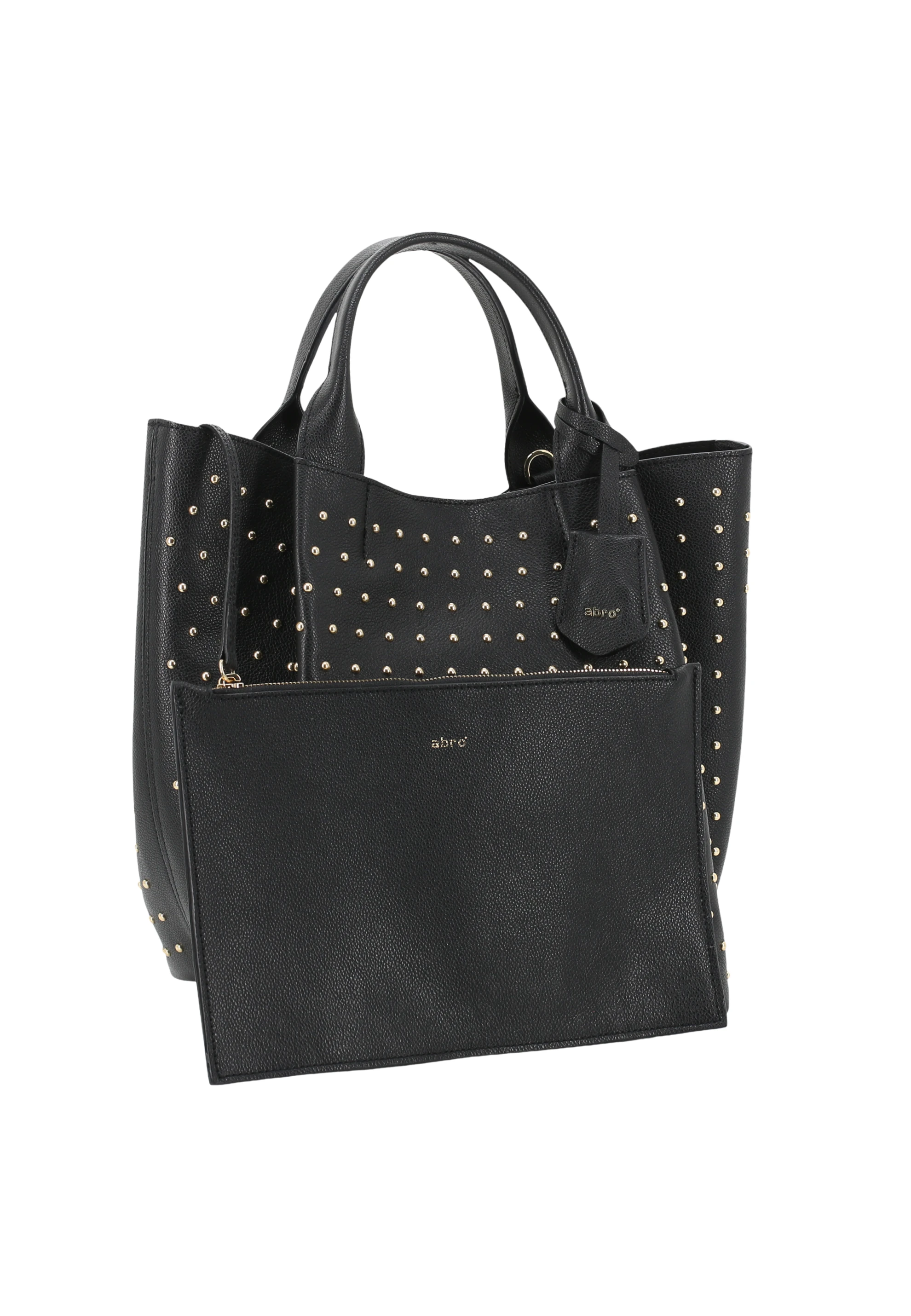 Shopper ESSENTIAL studs medium Leder Agave