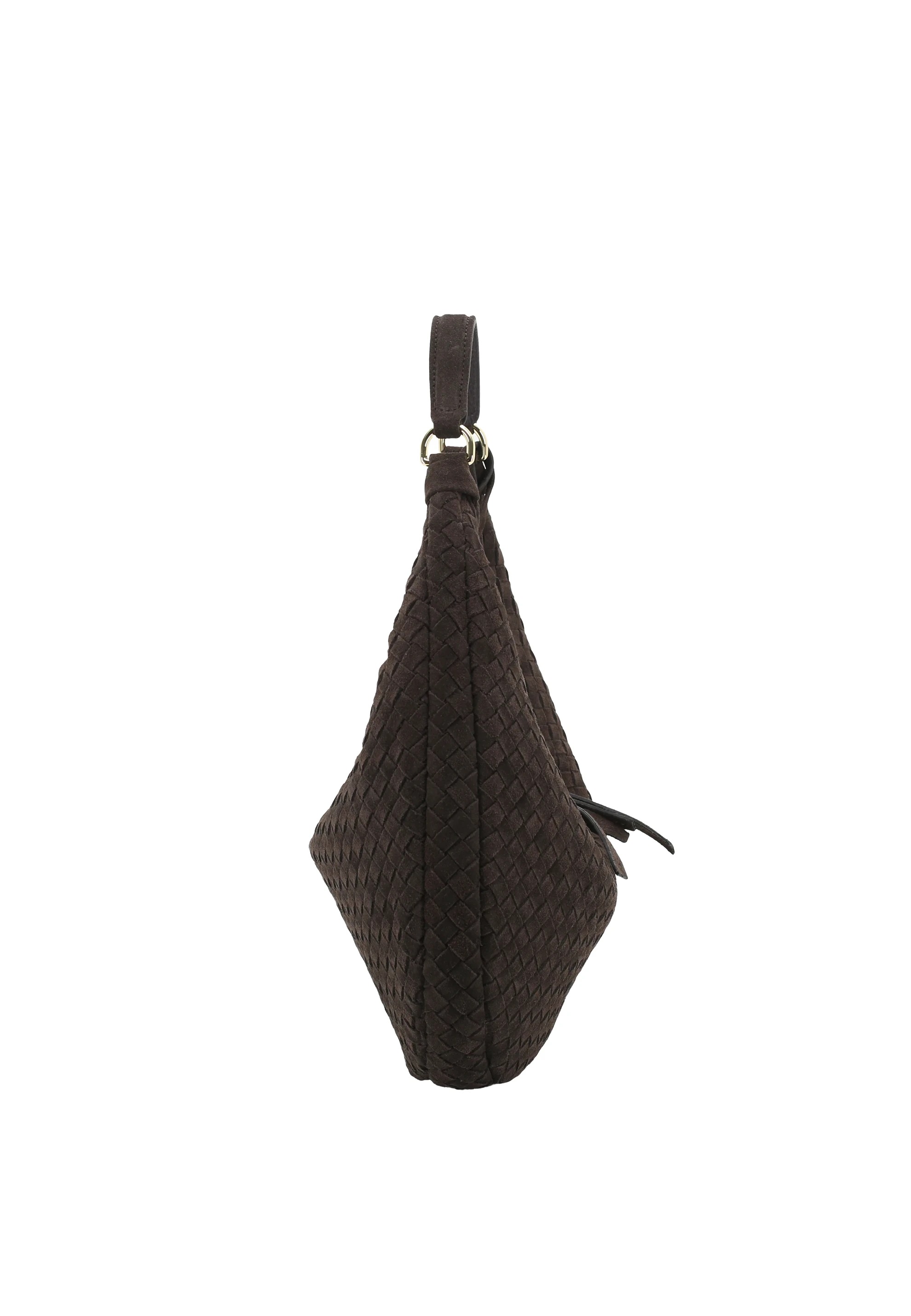 Beutel NANA small Leder Suede woven