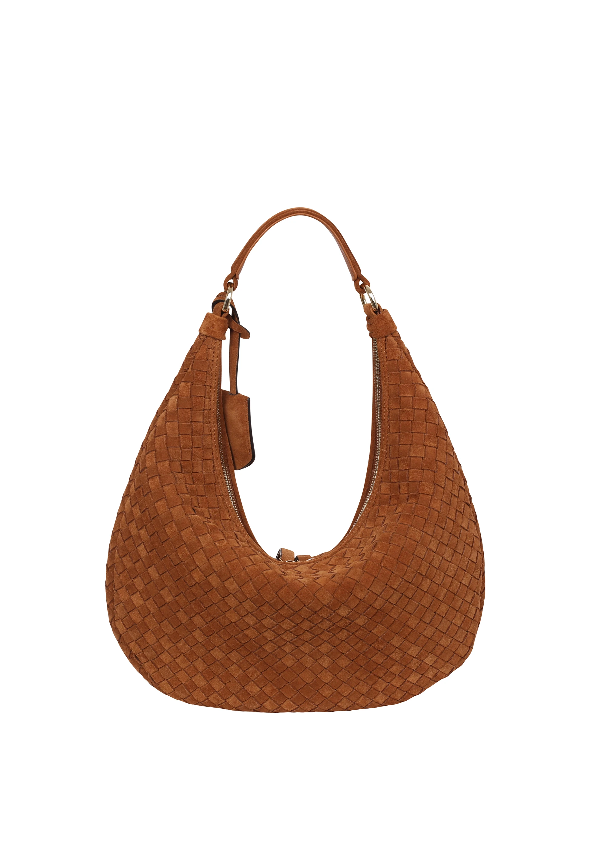 Beutel NANA small Leder Suede weaving