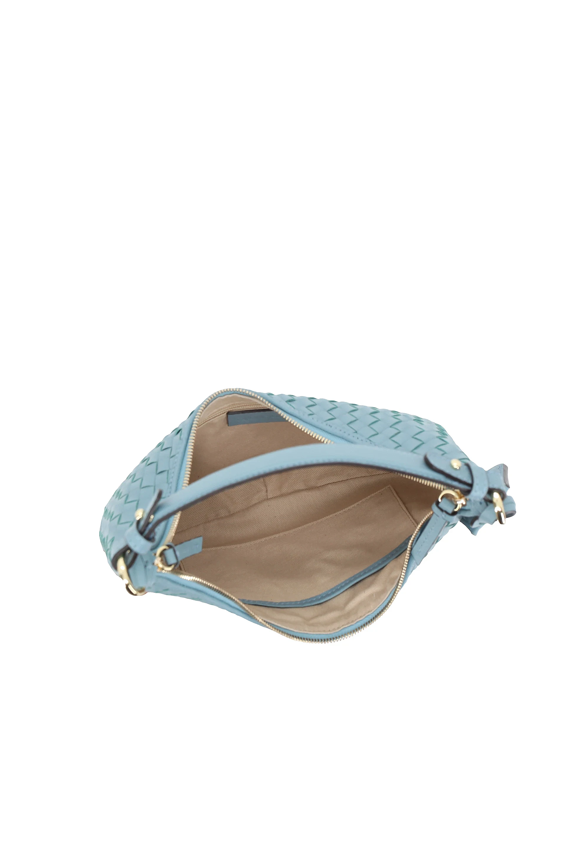 Beutel NANA mini Leder Piuma weaving