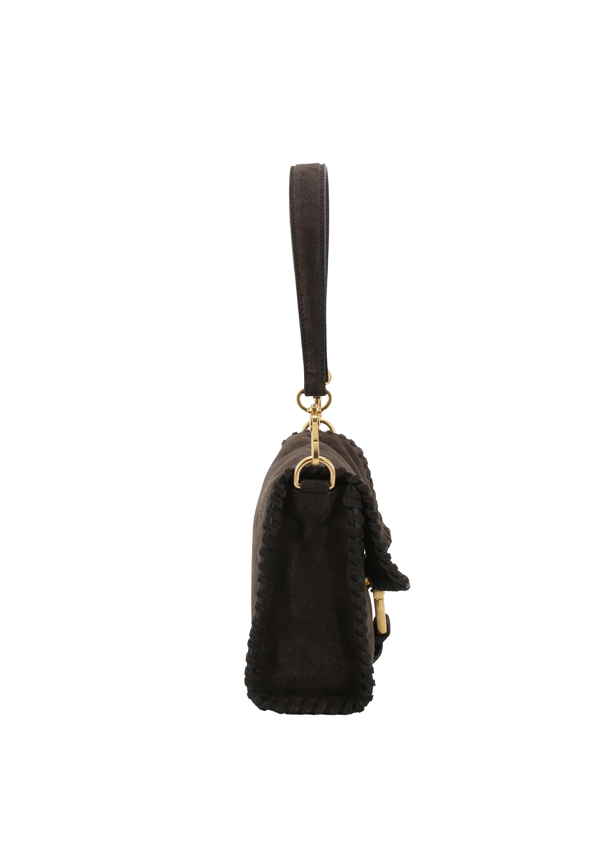 Schultertasche TEMI STITCH Leder Suede