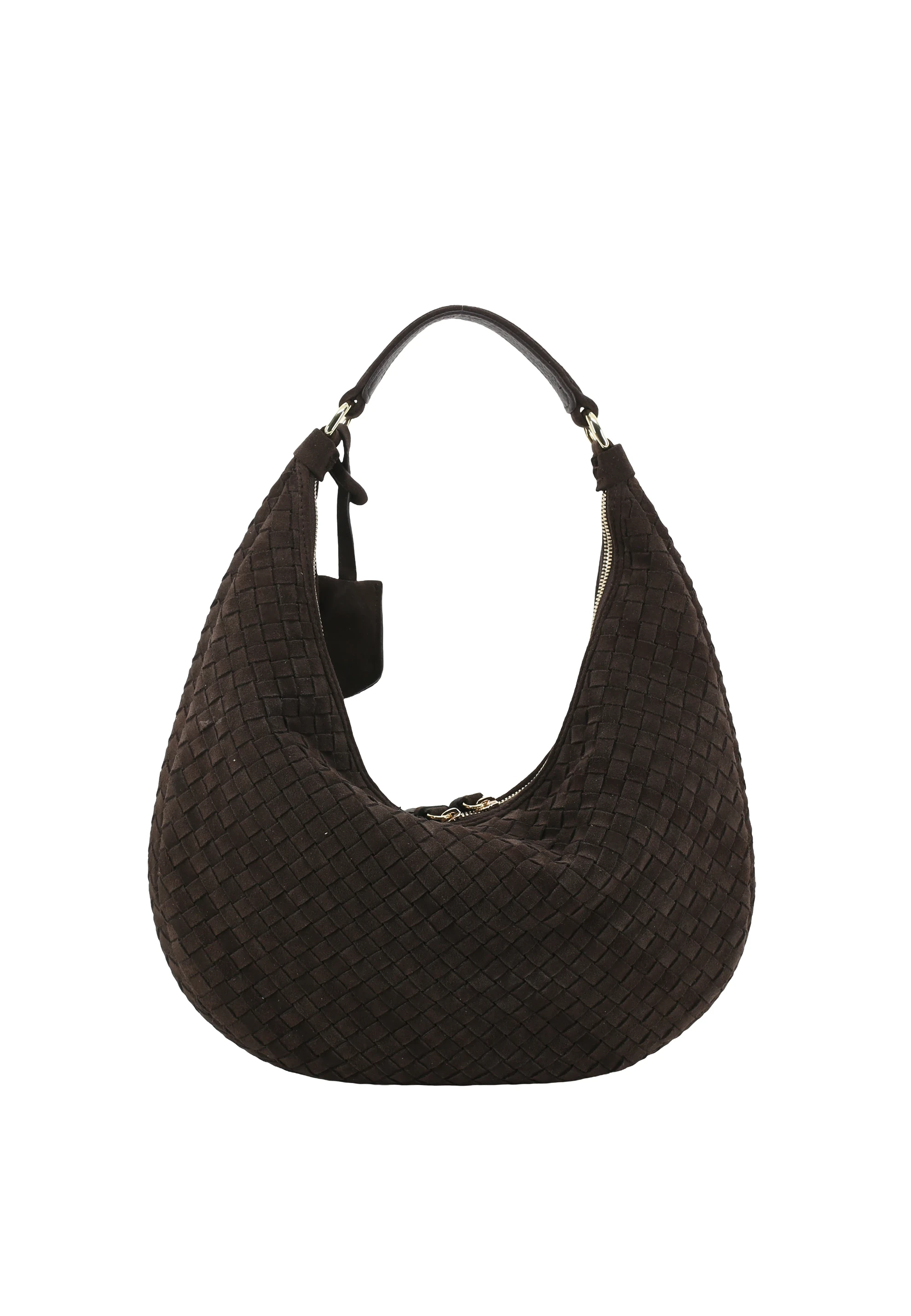 Beutel NANA small Leder Suede weaving