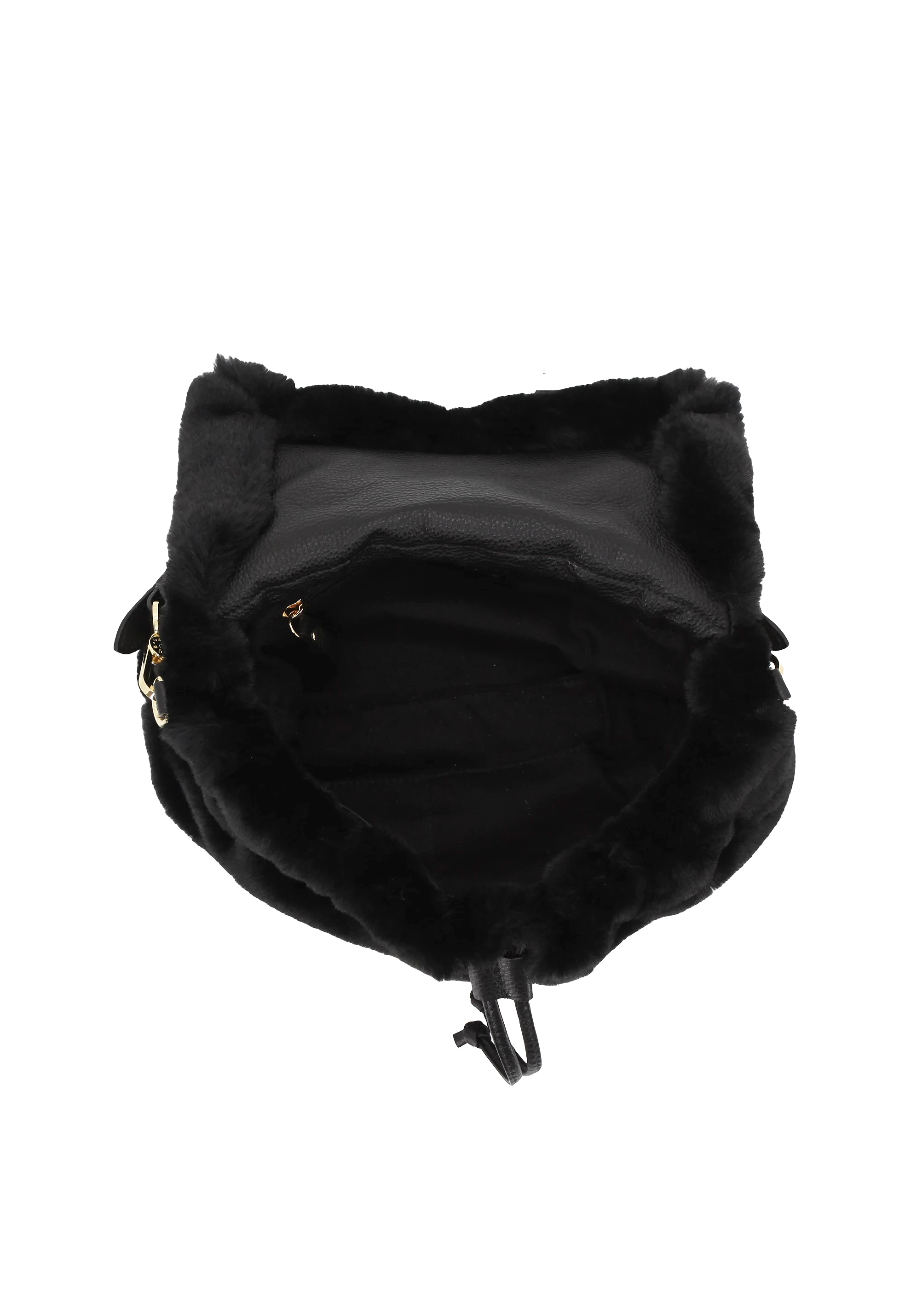 Schultertasche TEMI medium Leder Eco Fur