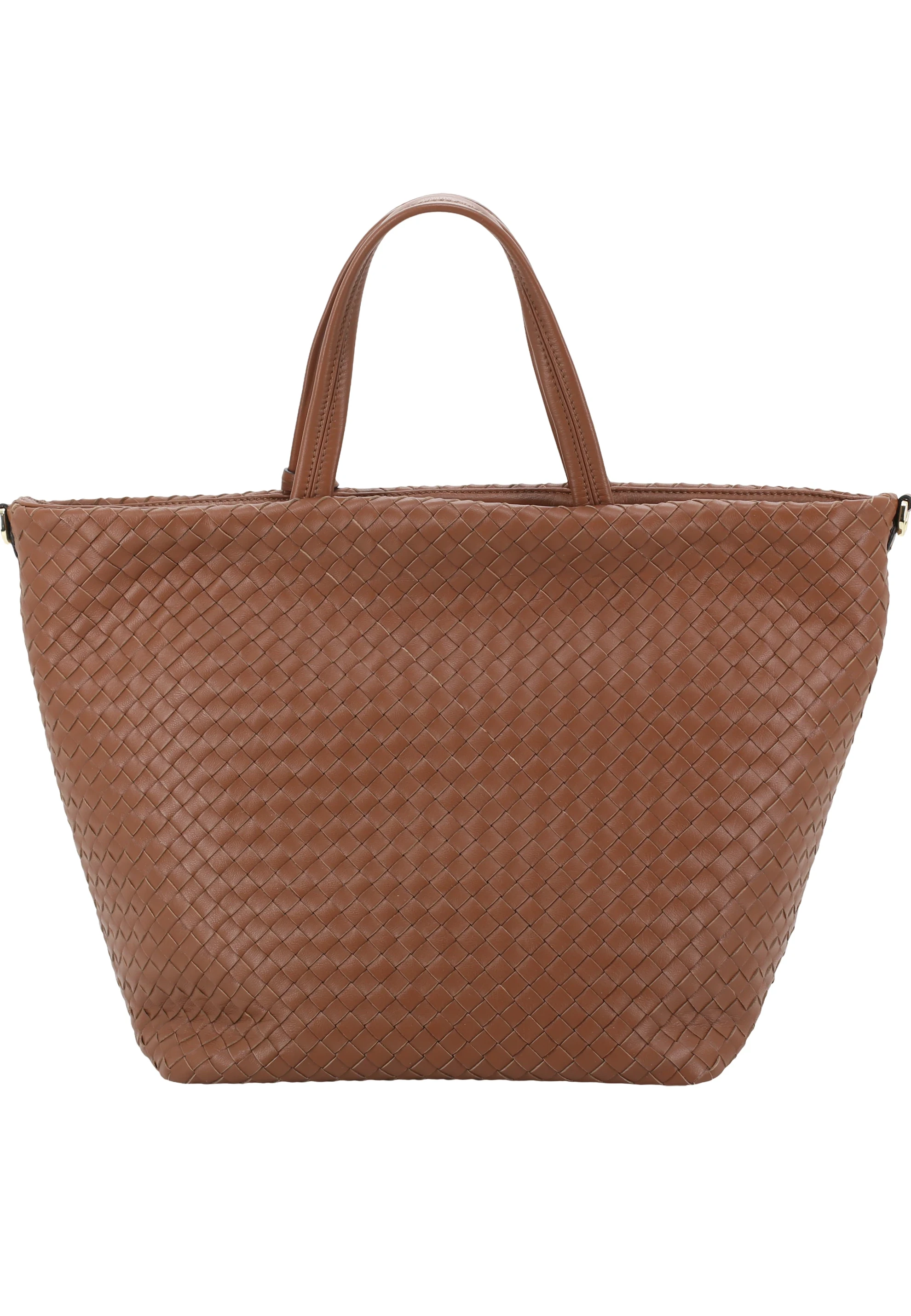 sac shopping ALBA Cuir Piuma Weaving