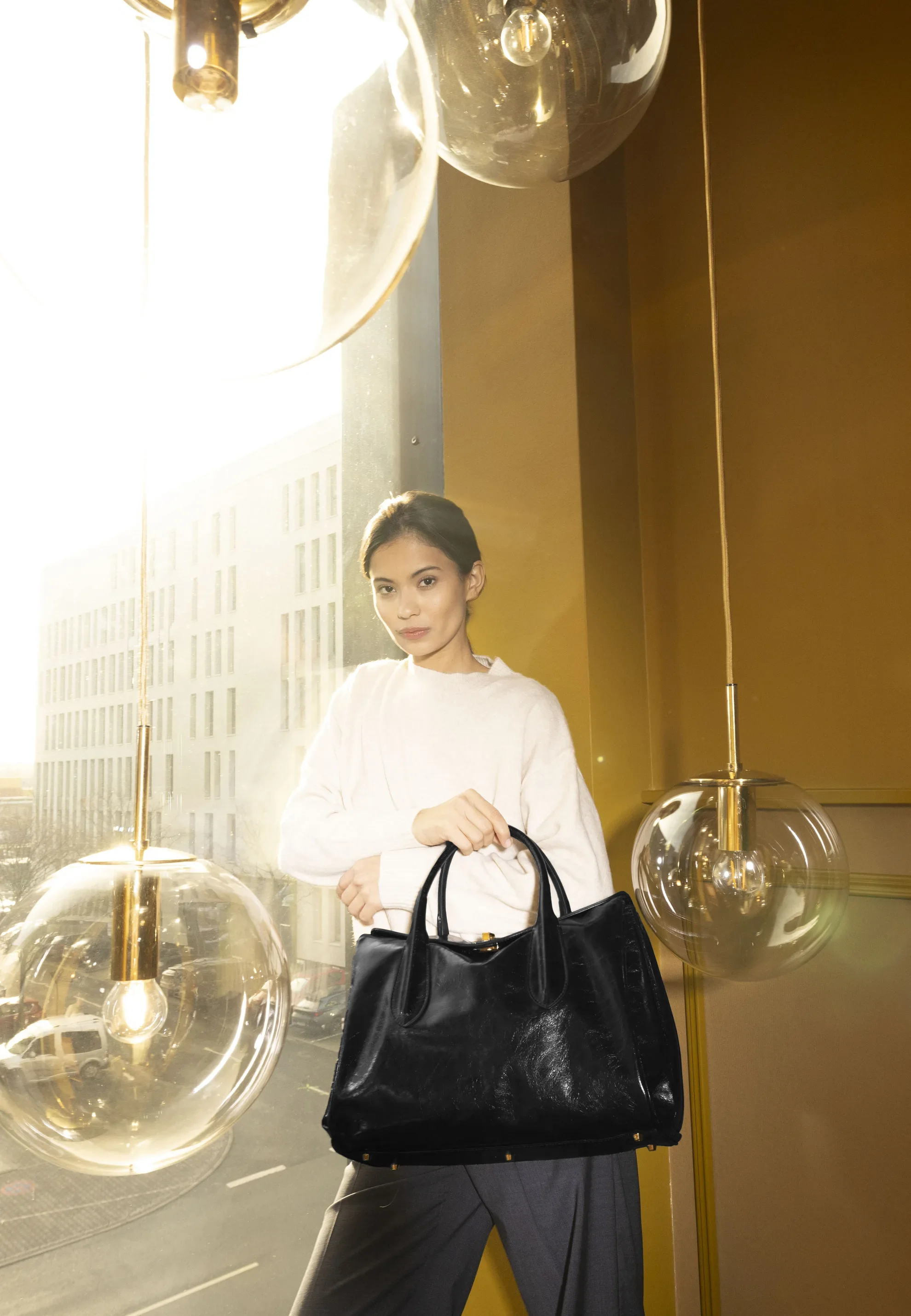 Handtasche ACCORDION Leder Alias Soft