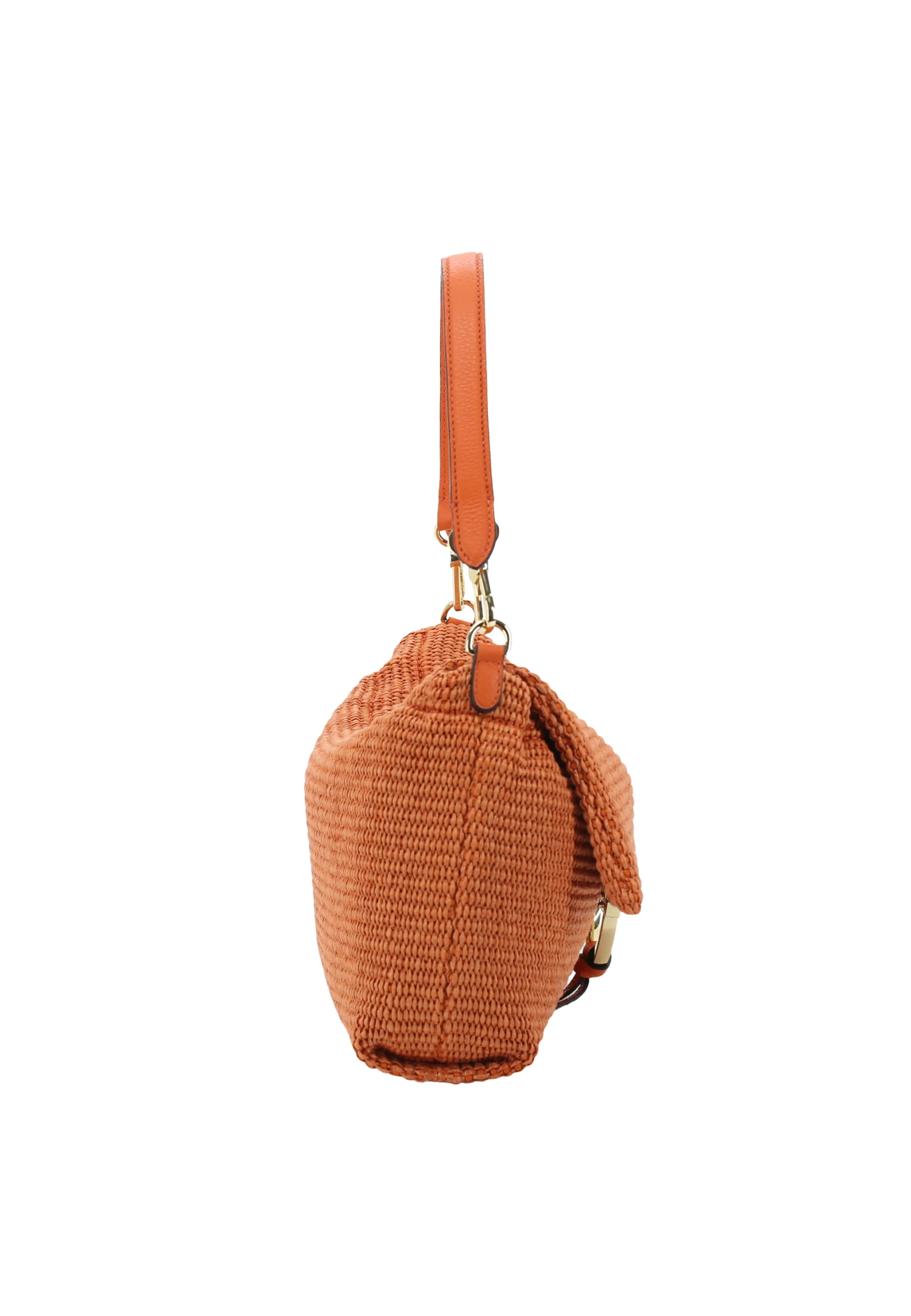 borsa a spalla TEMI medium Raffia