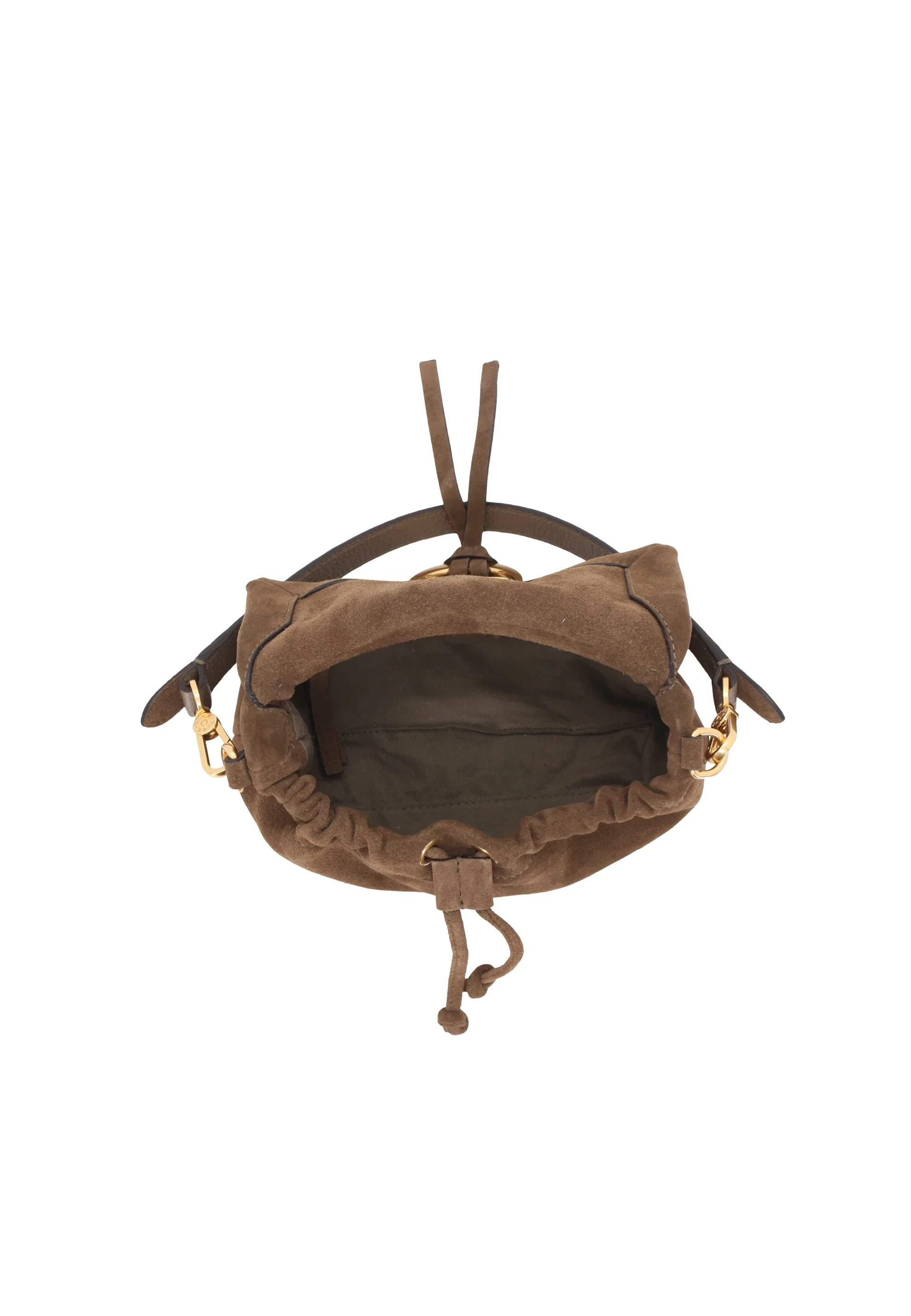 shoulder bag TEMI small Leather Suede