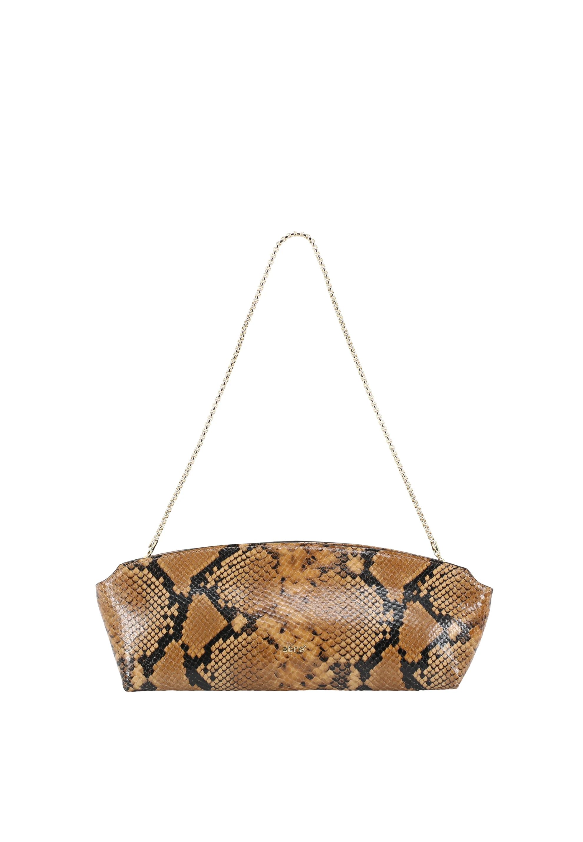 Schultertasche BALLROOM Leder Phyton geprägt