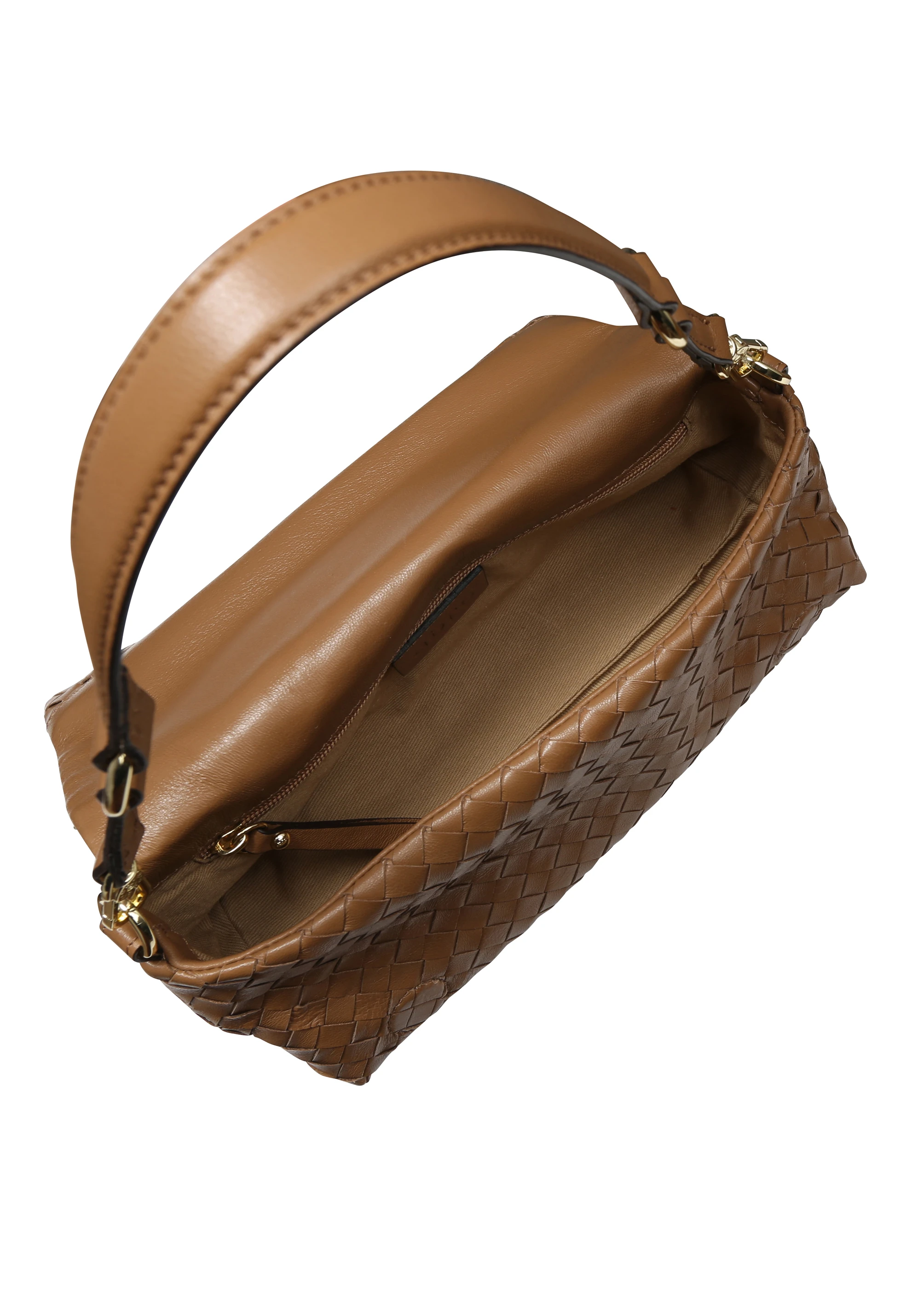 Shoulderbag MILA Leather Piuma weaving