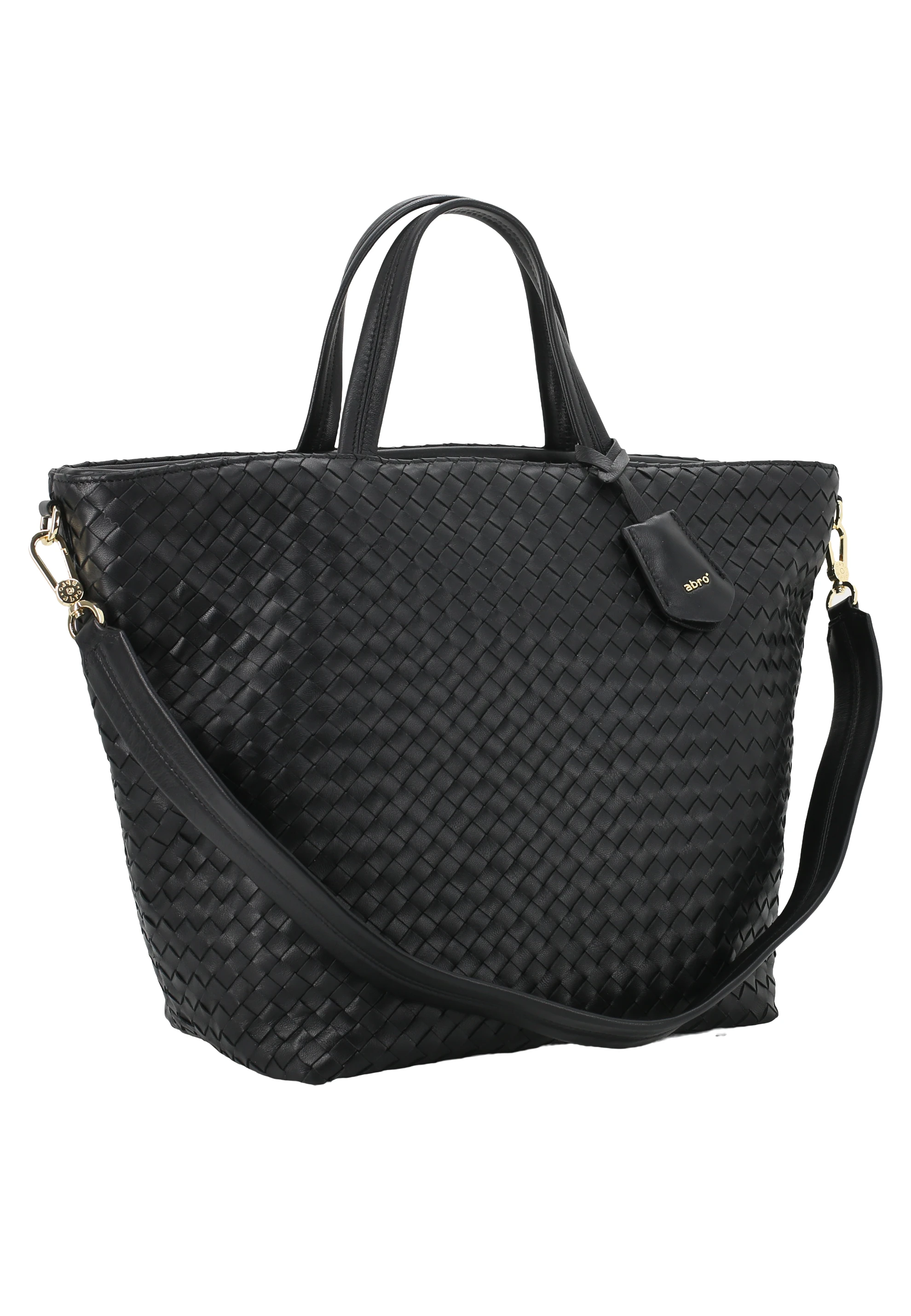 sac shopping ALBA Cuir Piuma Weaving