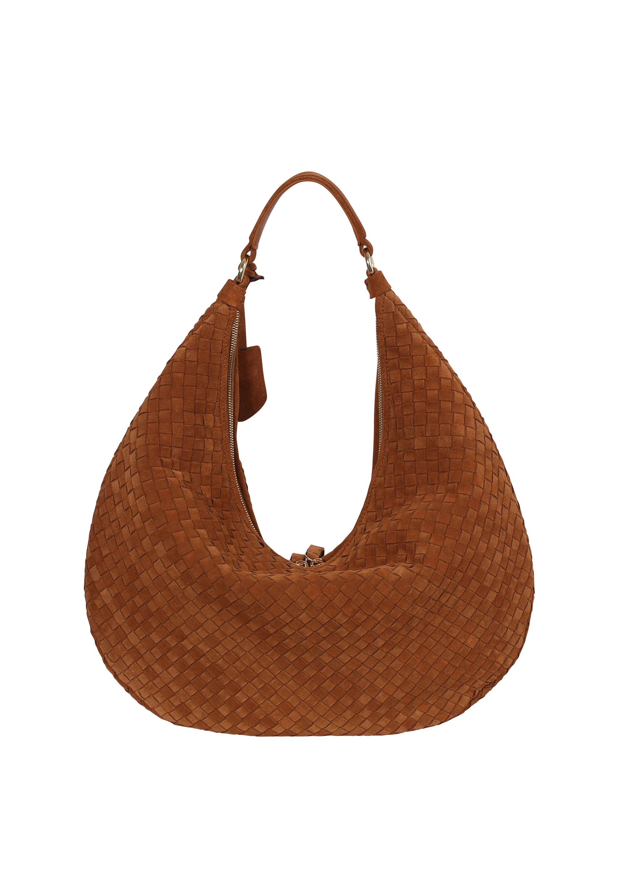 Beutel NANA  Leder Suede weaving