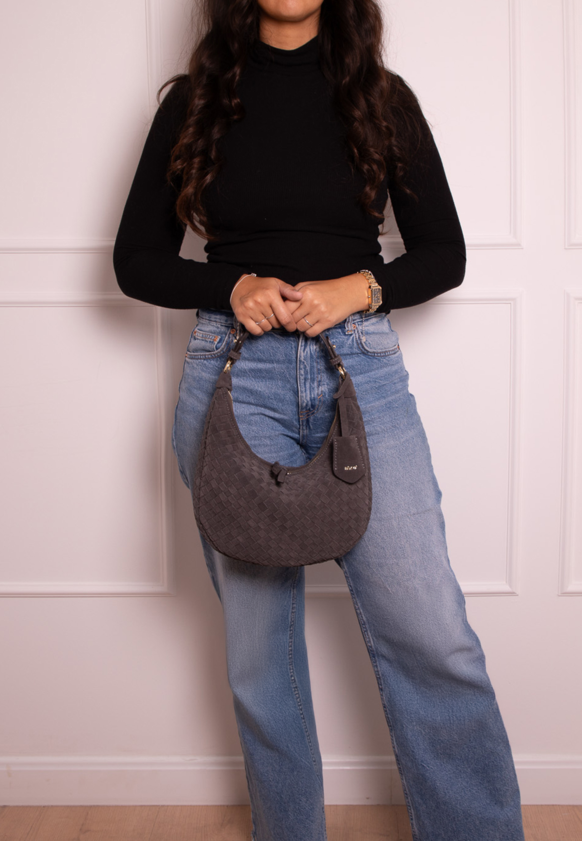 Sac NANA mini Cuir Suede woven