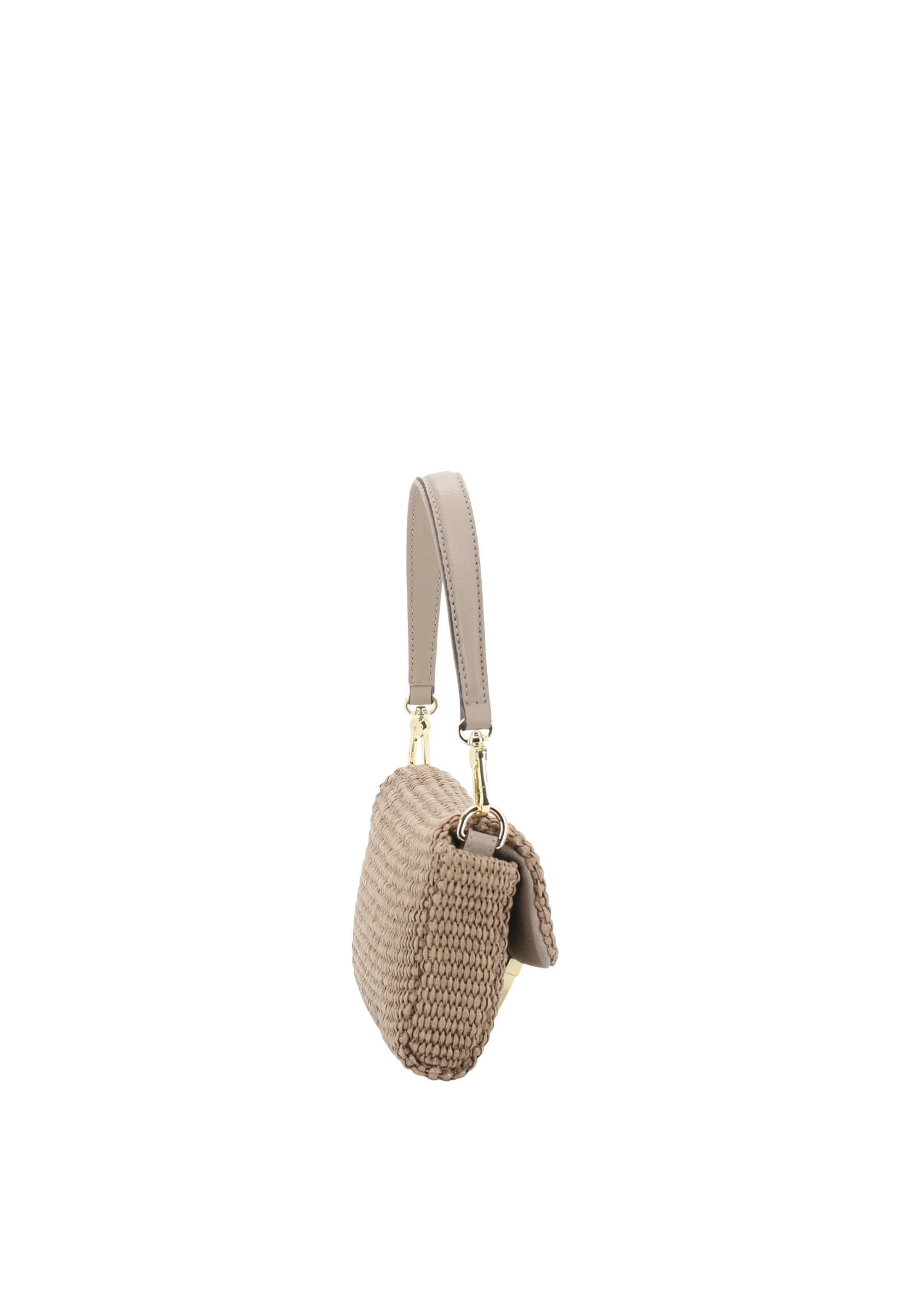Schultertasche TEMI Leder Raffia