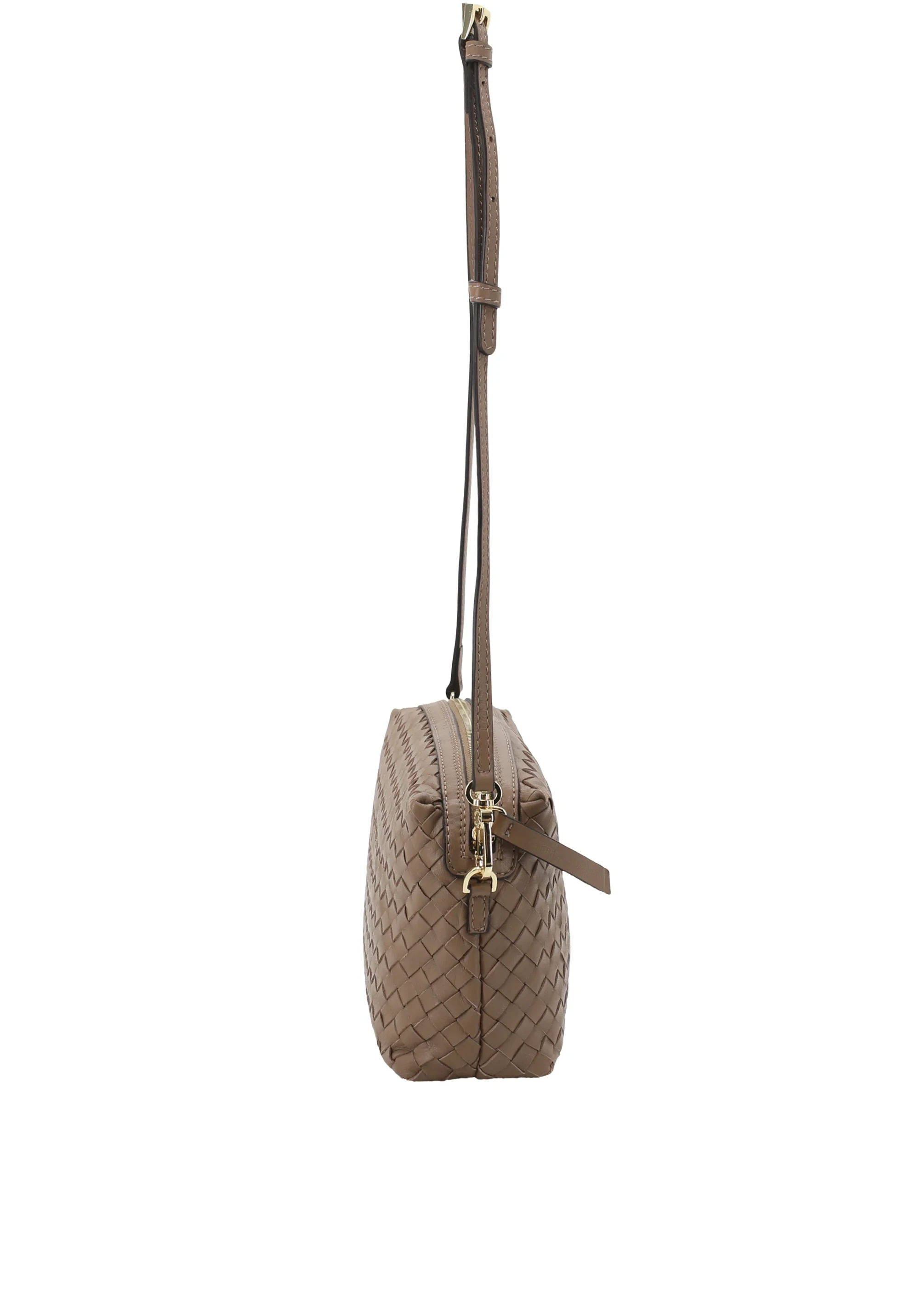 Cross body bag KAIA Leather Piuma woven