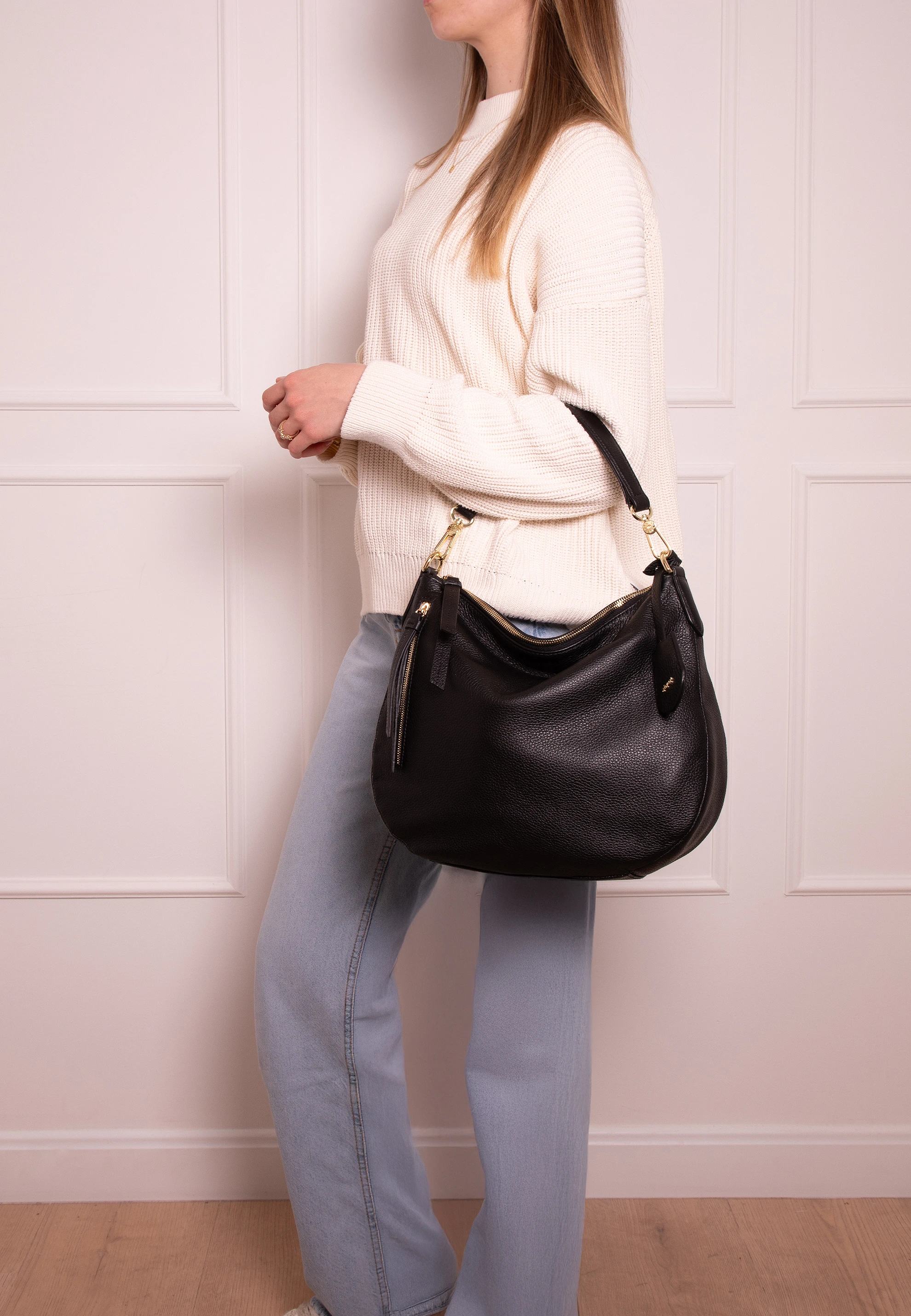 Hobo bag JUNA small Leather Adria