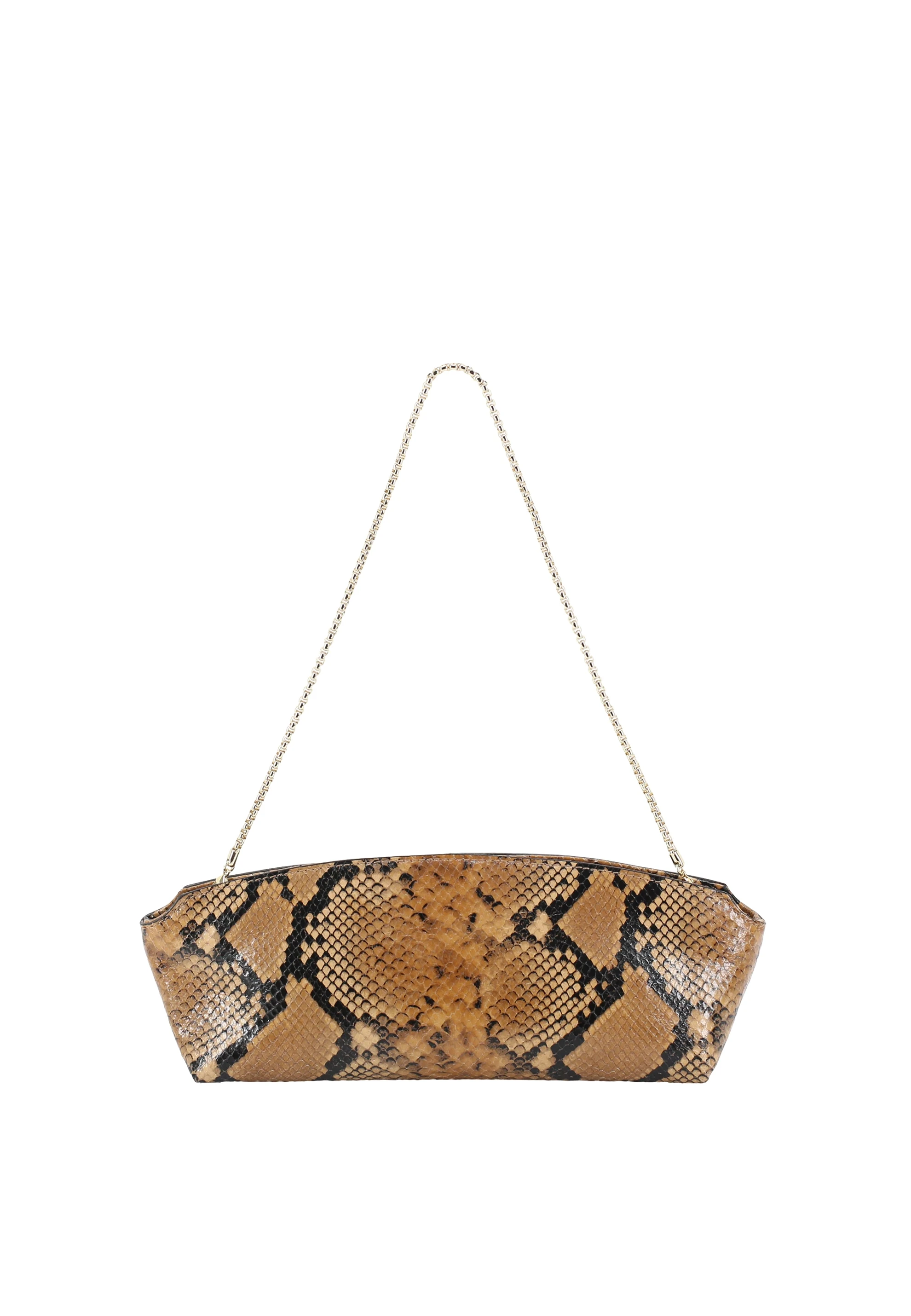 Schultertasche BALLROOM Leder Phyton geprägt