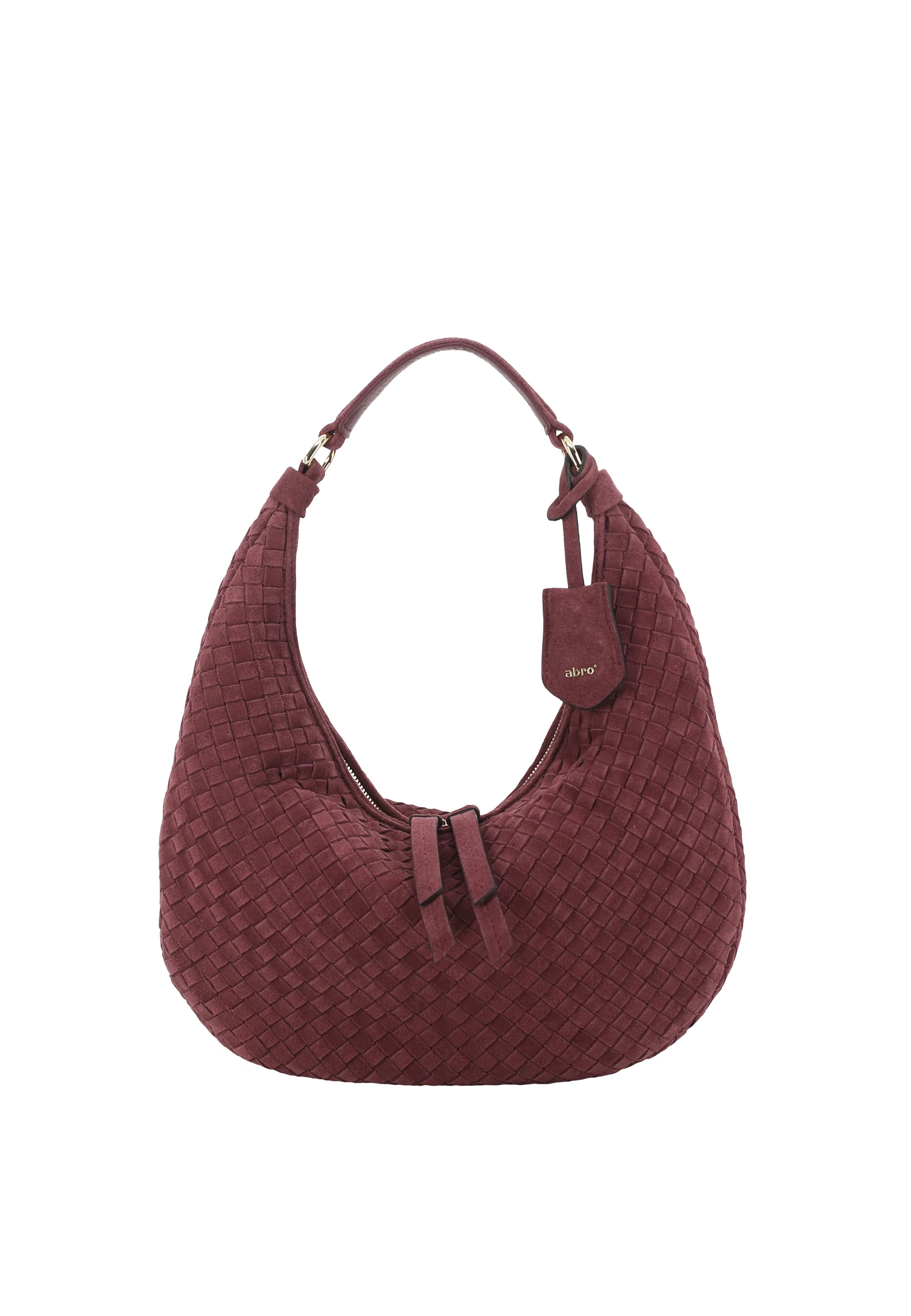 Beutel NANA small Leder Suede weaving