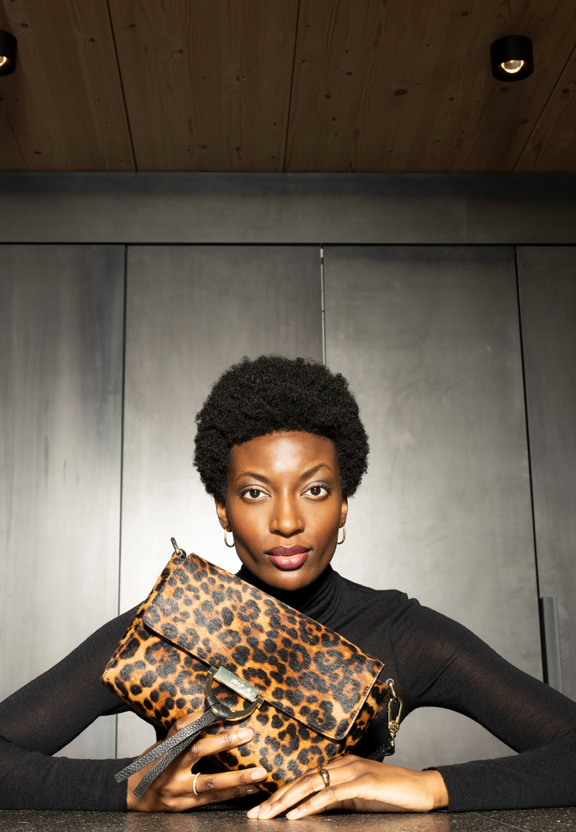 Cross body TEMI Leather Animal Printed