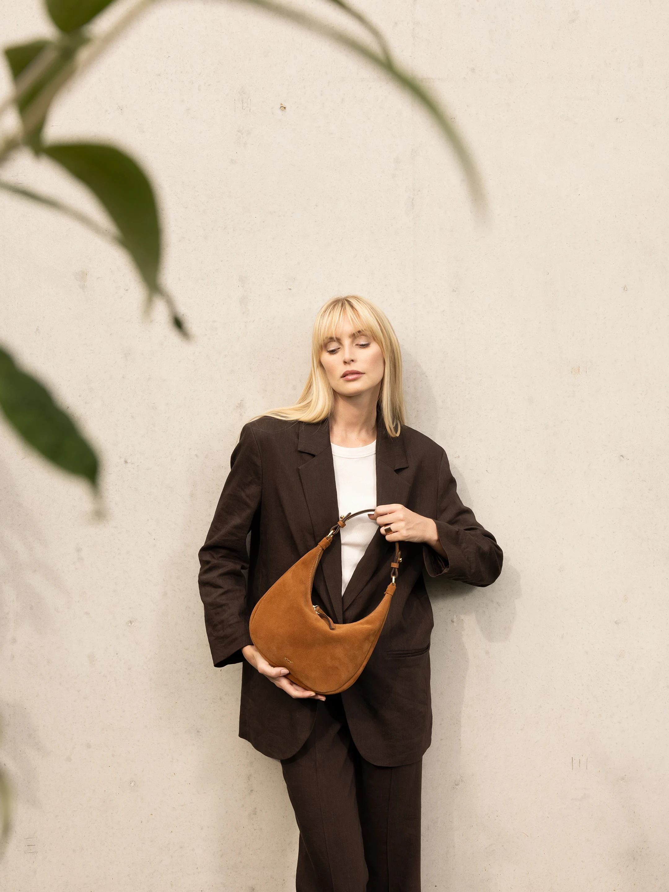 Beutel NANA mini Leder Suede