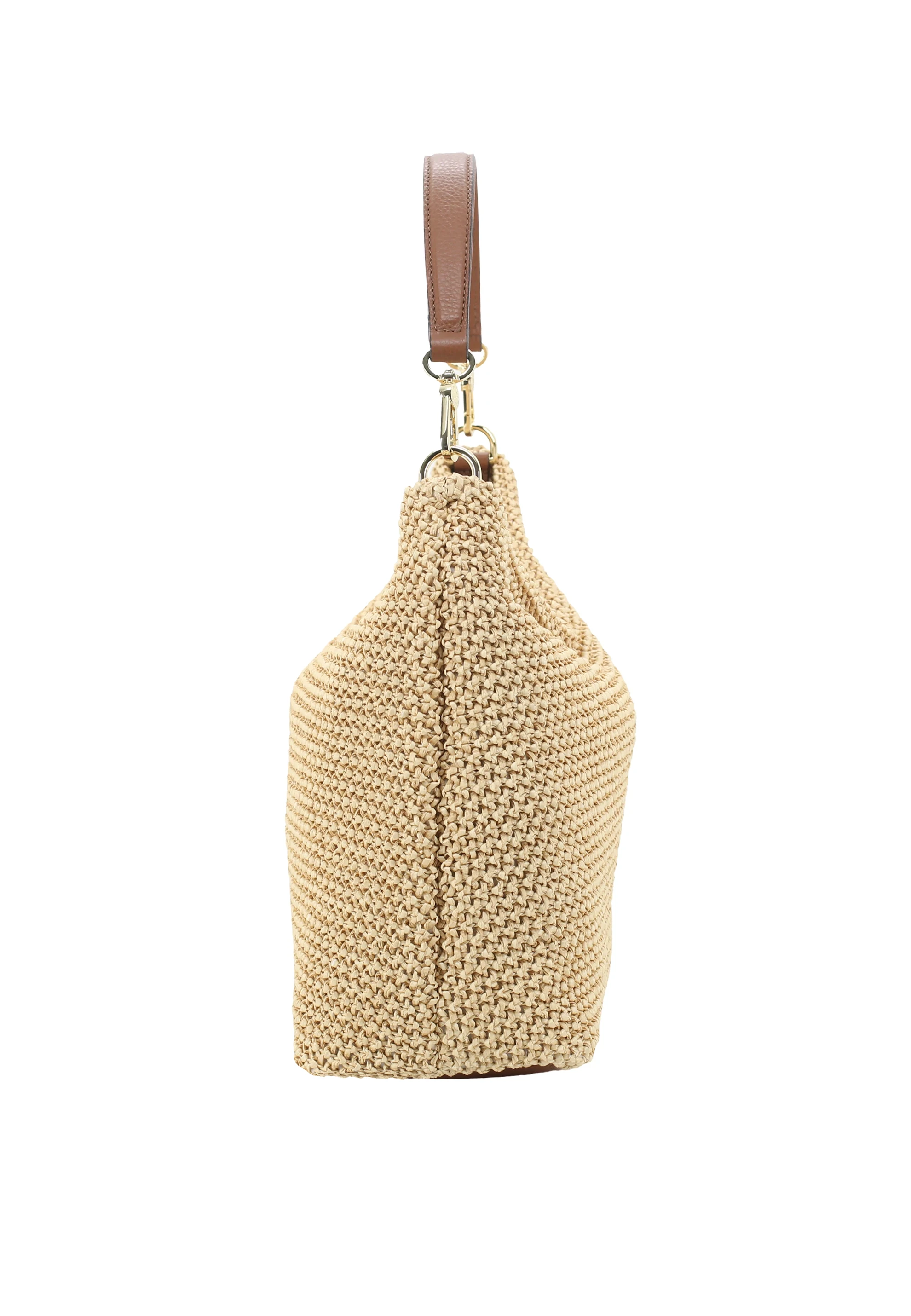 Beutel KAIA Raffia Maglia/Leder