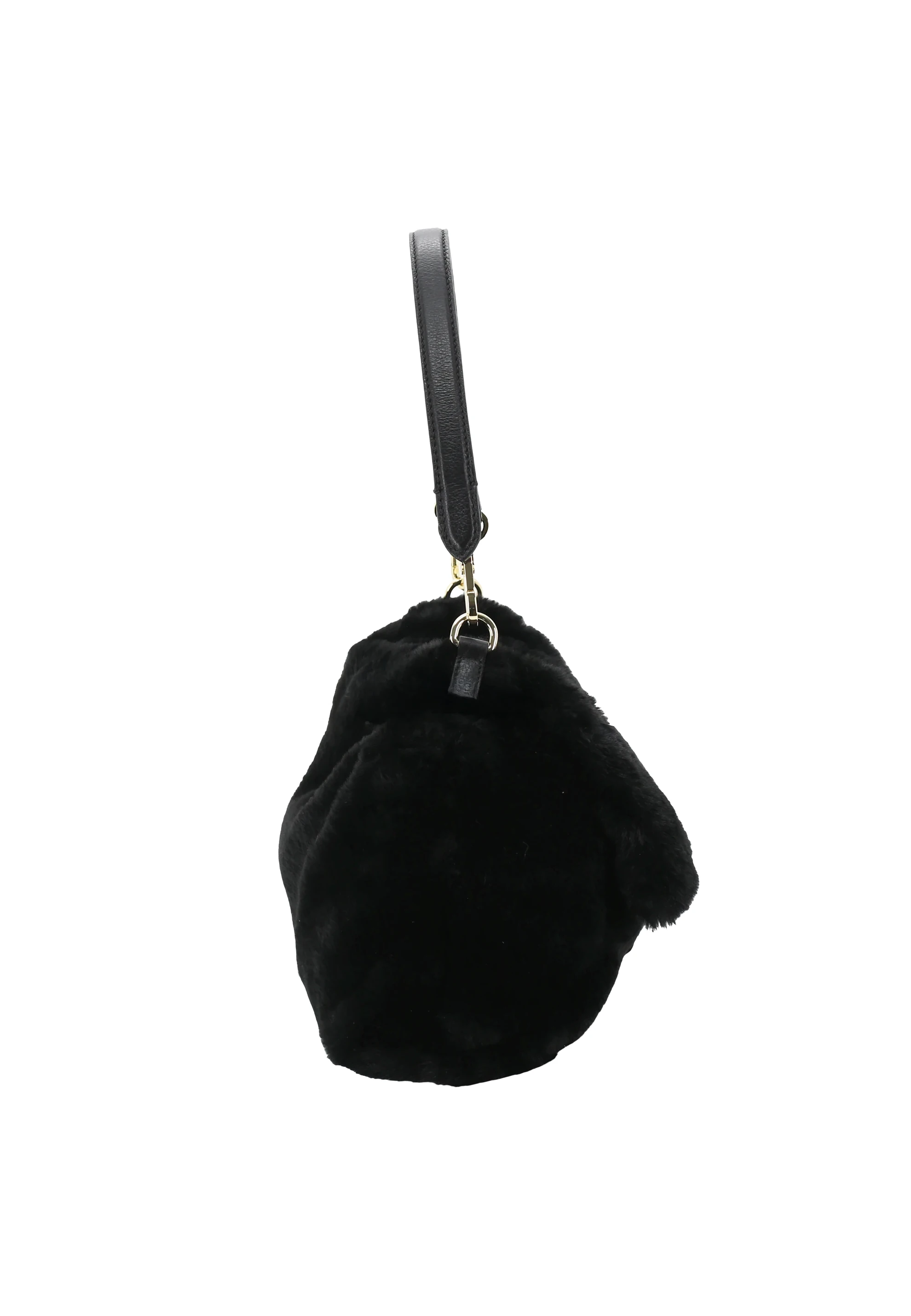 Schultertasche TEMI medium Leder Eco Fur