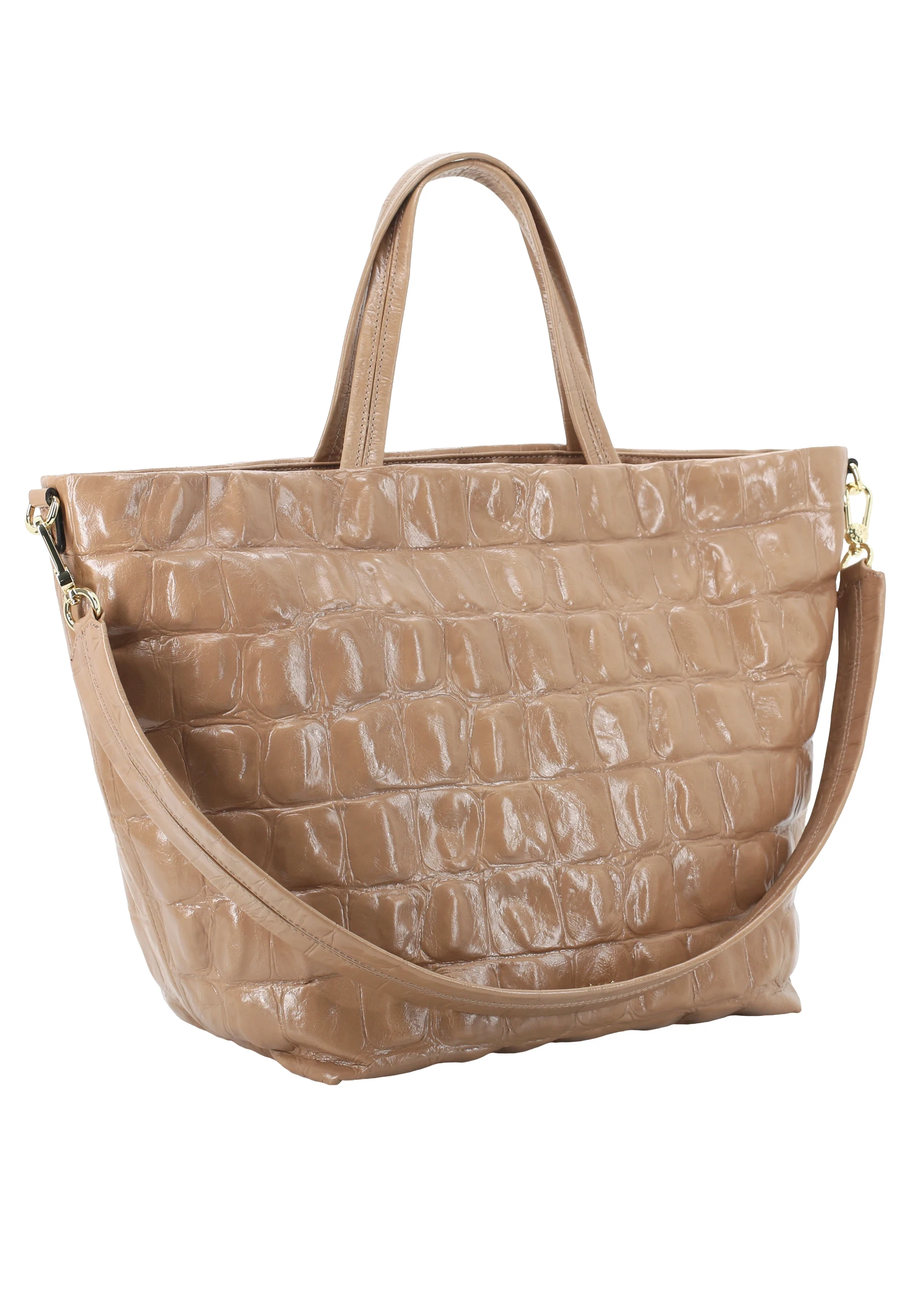 shopper ALBA Leather Maxxi Cocco