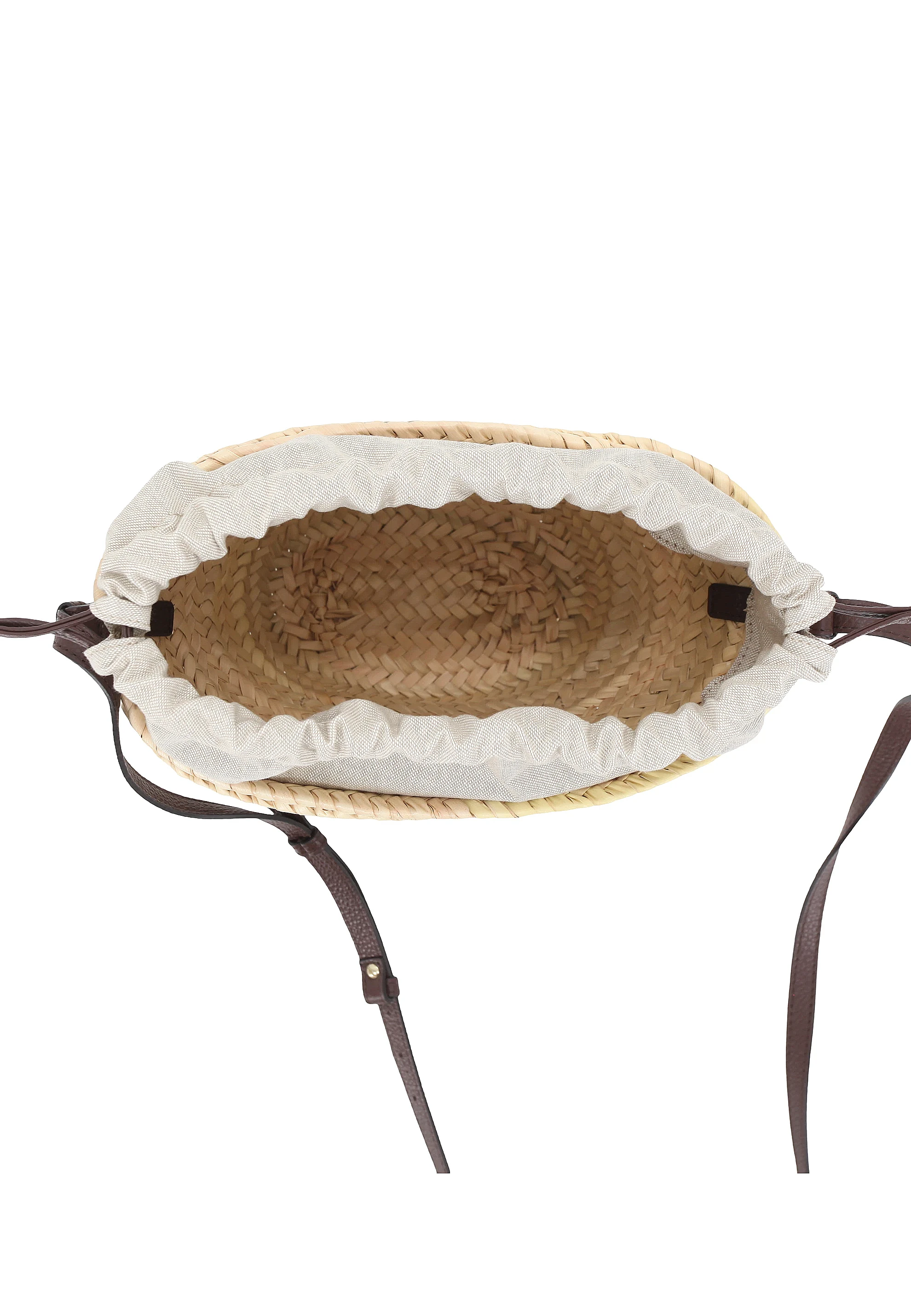 Umhängetasche GEMMA Palm/Leder Agave