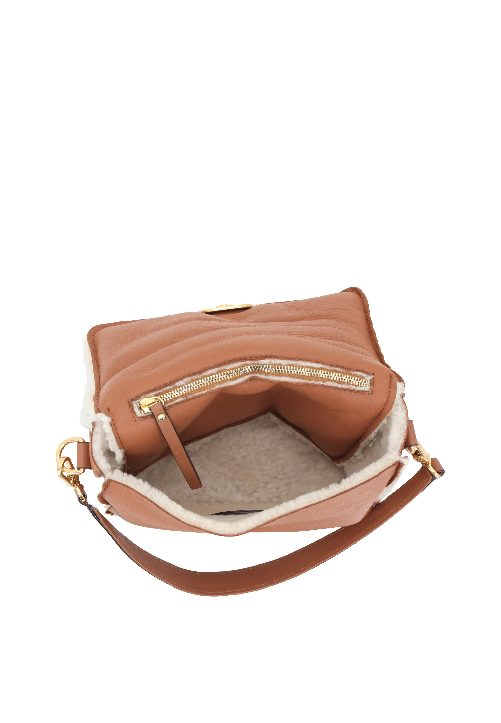 Bolso de hombro TEMI Piel Shearling reversible