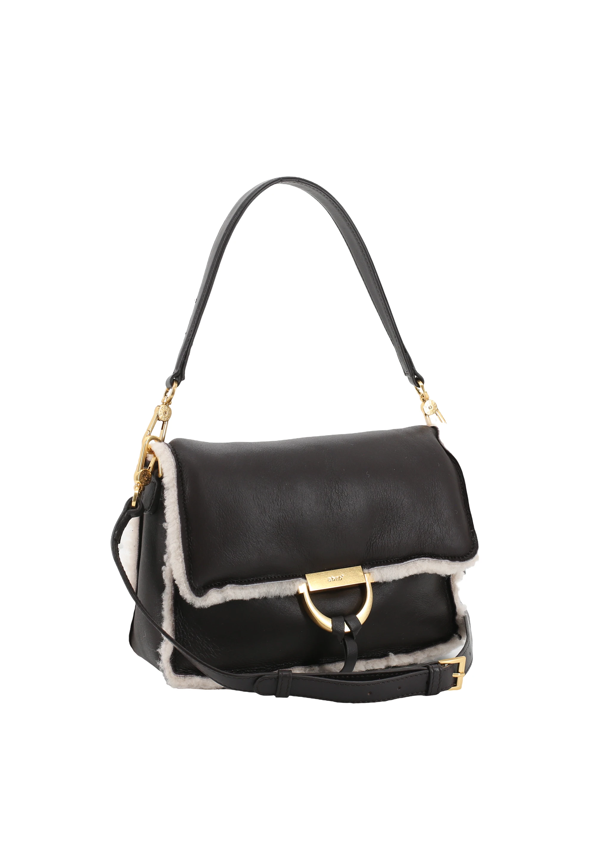 Shoulder Bag TEMI Leather Shearling reversible