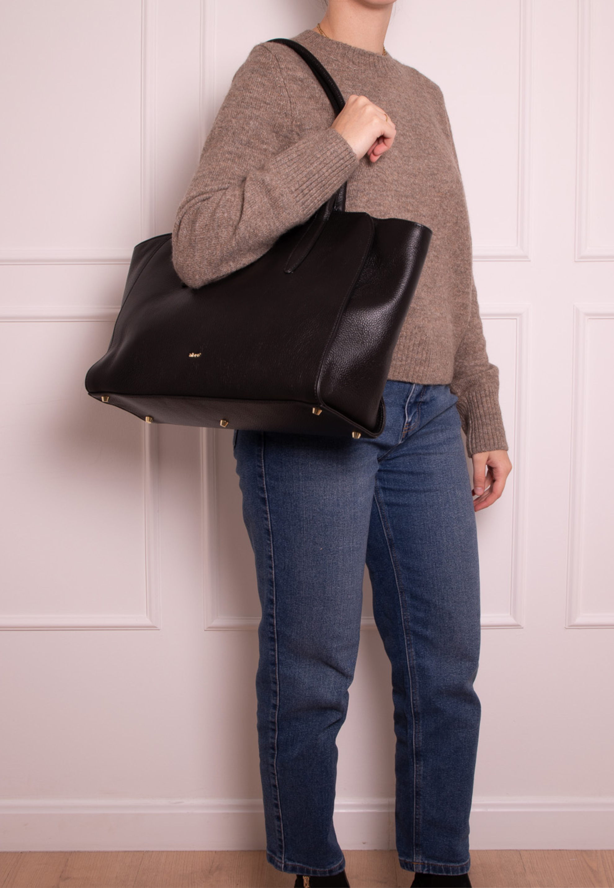 Sac shopping BLOSSOM BIG Cuir AGAVE