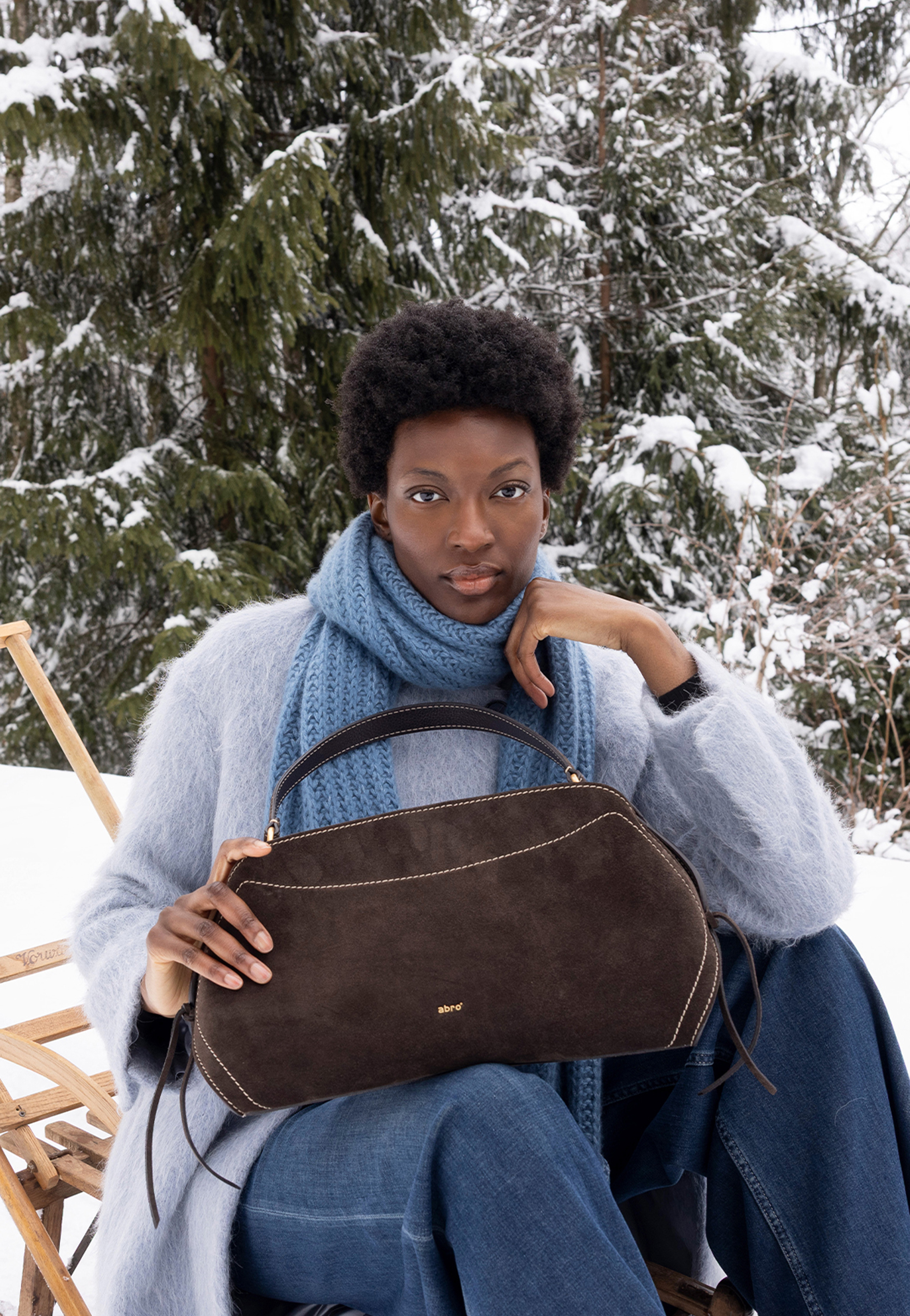 bolso de mano NECESSITY SMALL Piel SUEDE