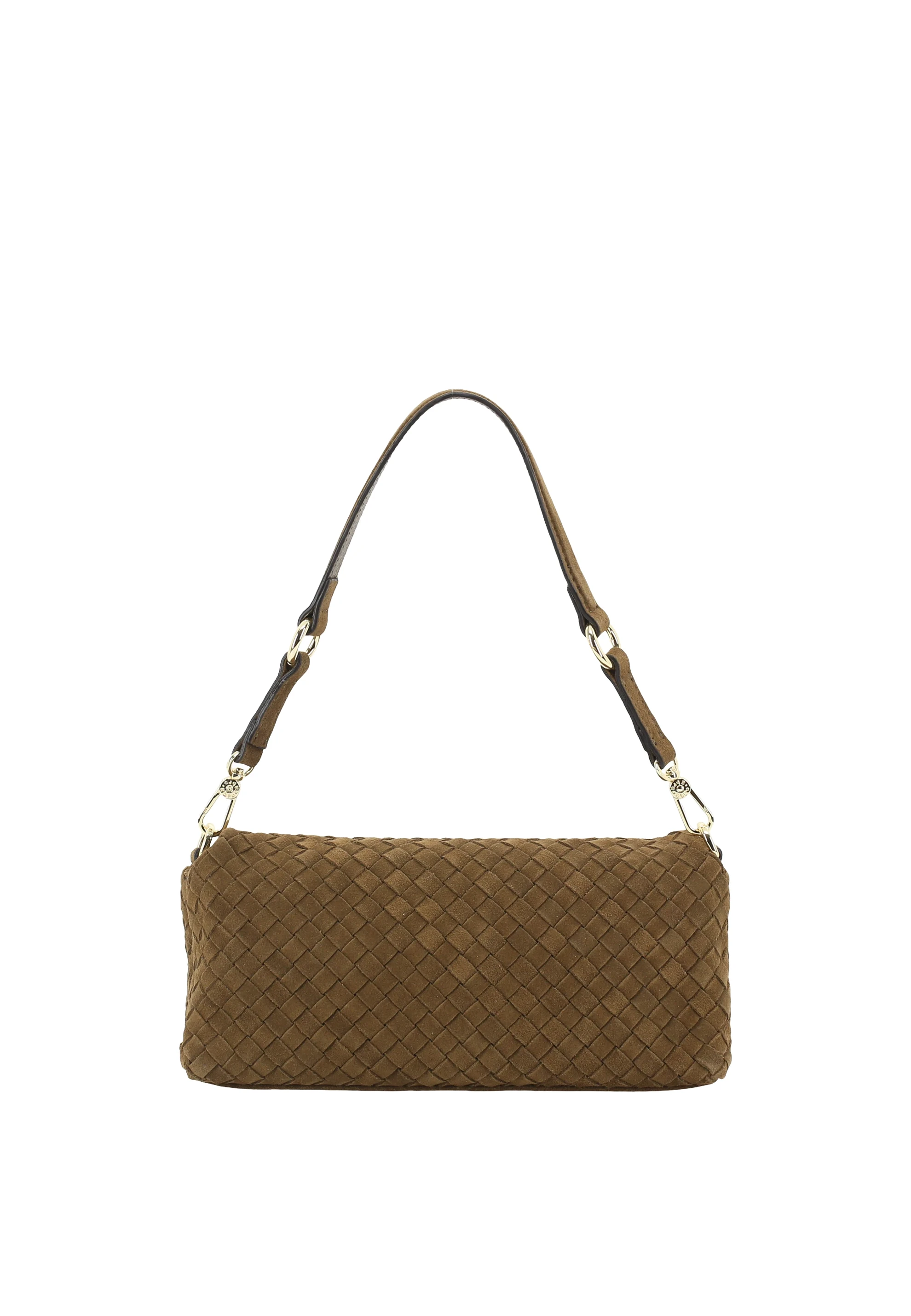 Schultertasche MILA Leder Suede weaving